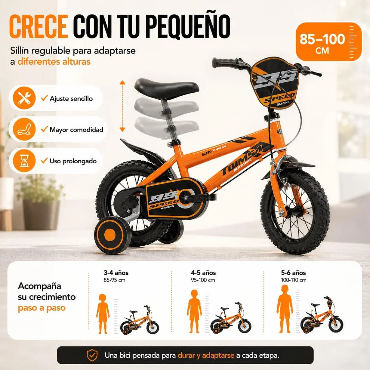 TOIMSA Bicicleta 12" Speed Racing