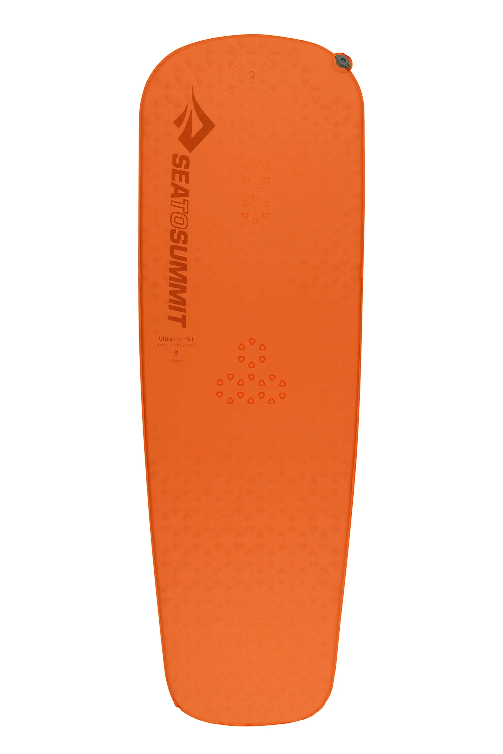 Sea to Summit - Colchoneta de Dormir autoinflable Ultralight - Simple y Resistente - Tecnología Delta Core-V - Sistema de Bloqueo de Almohada - para mochileros ultraligeros - Naranja