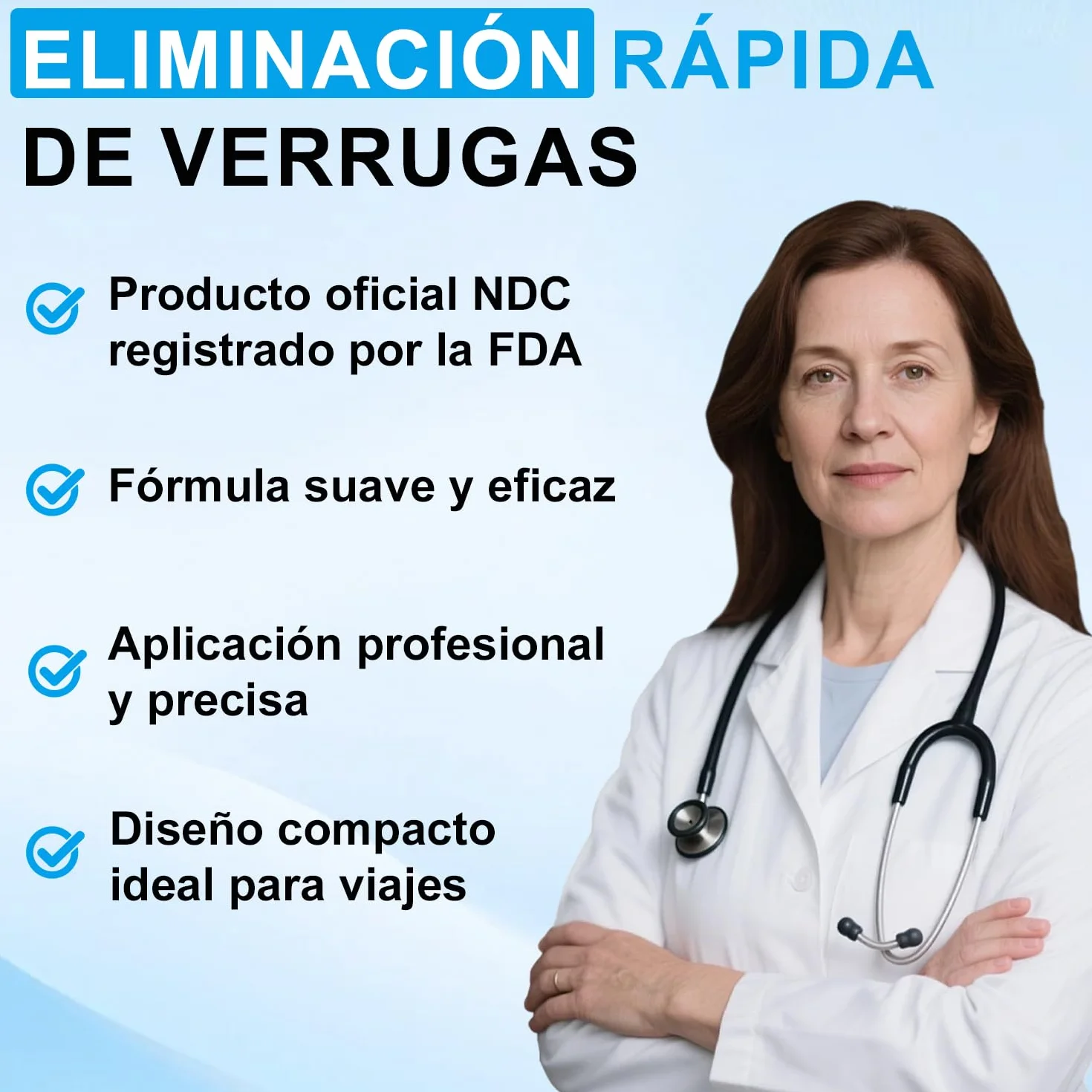 Removedor de verrugas de acción rápida - Lápiz con ácido salicílico y pincel de precisión (2.5ml)