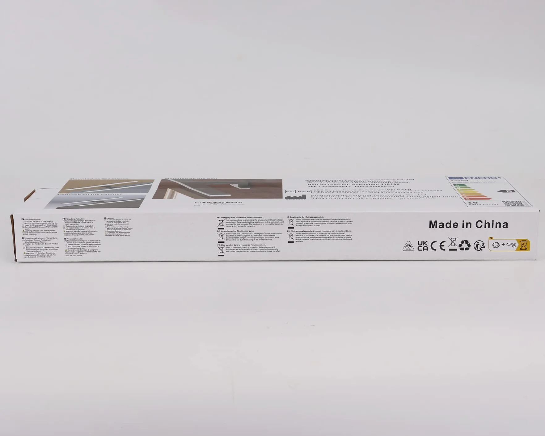 Lámpara de Espejo Baño 40 cm 10W 820LM 230V IP44 Clase II Blanco Neutro 6000K