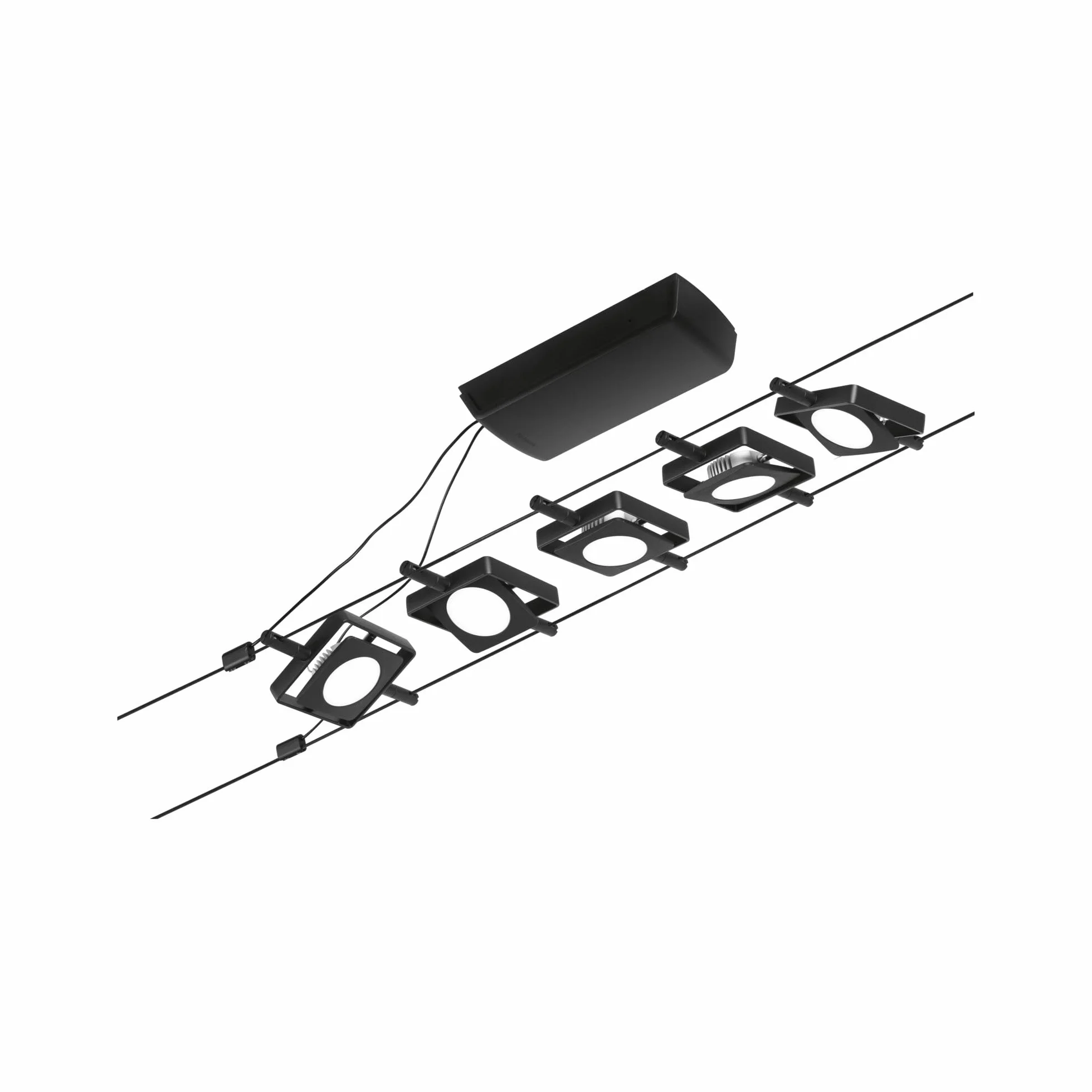 Paulmann MacLED CorDuo LED Juego de cables extensible 5x4,5W 3000K Negro mate cromado