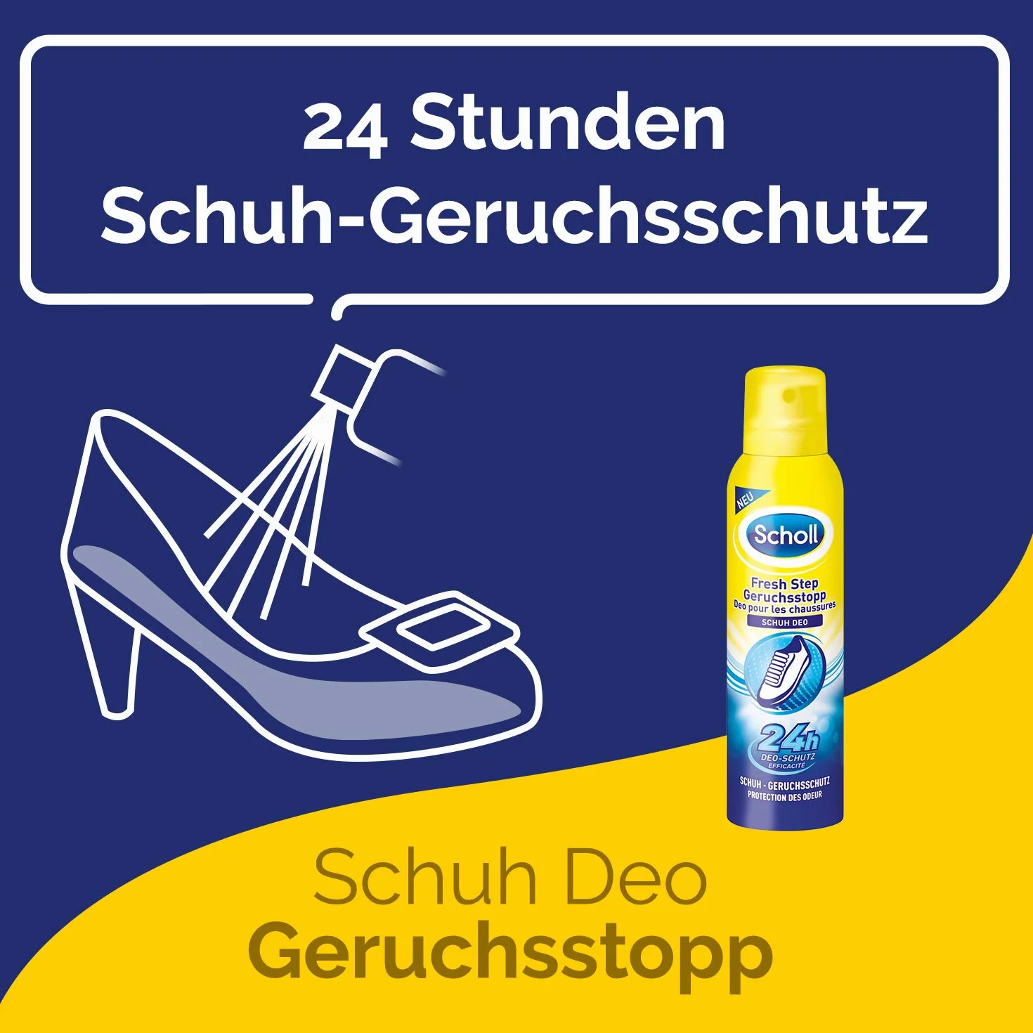 Scholl Desodorante para Zapatos 4 unidades 24h Contra Olores
