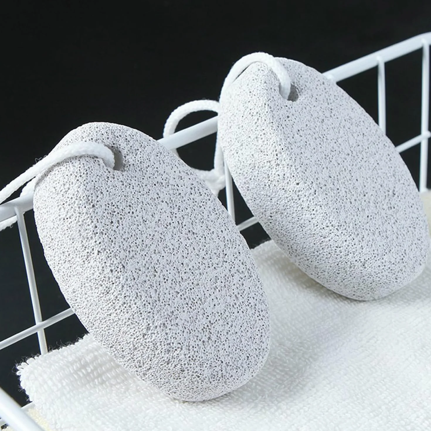 Piedra Pómez Natural para Pies 2 Piezas, Exfoliante Eliminar Piel Muerta Pedicura Herramienta