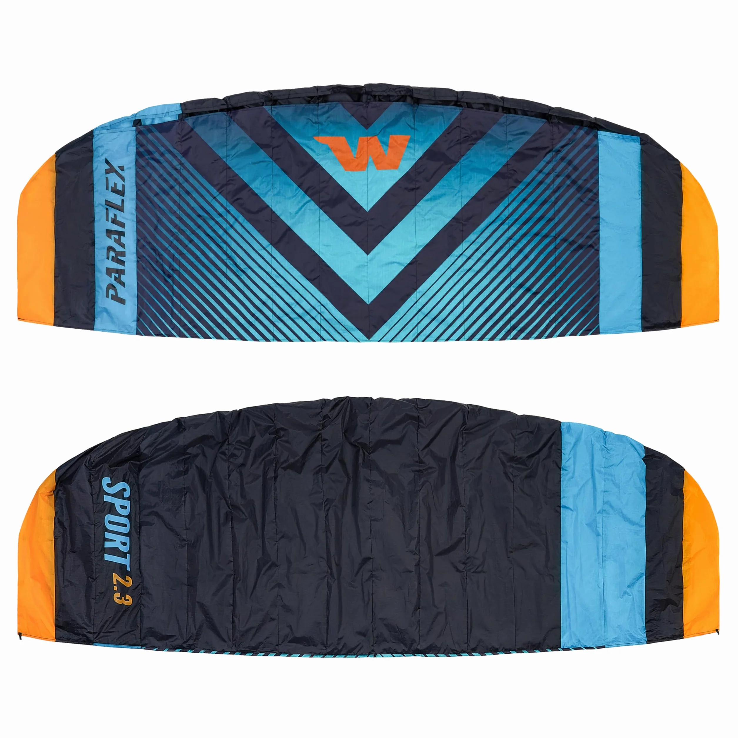 Wolkenstürmer Paraflex Sport 2.3 Alfombrilla de dirección Negro-Turquesa Modelo 2026 Cometa Lista para Volar con Manillar y Correas Dyneema
