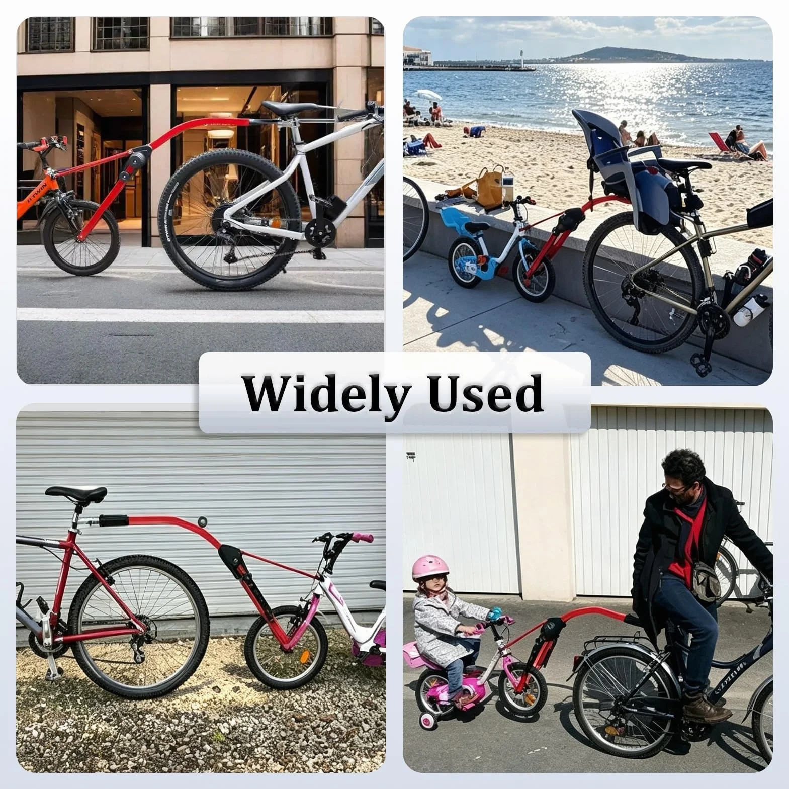 UrbanUp Barra de Remolque Coche Barra Remolque Entrenamiento Bicicleta Amplia Compatibilidad