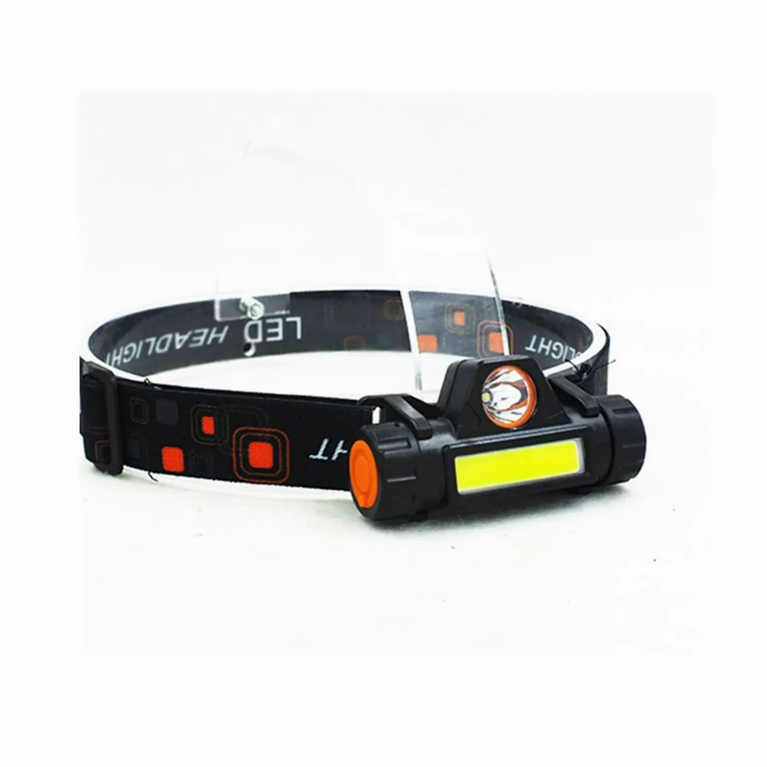 Linterna Frontal Recargable, Linterna Frontal LED Impermeable, luz de Trabajo COB, 2 Modos de luz con imán, Linterna Frontal USB, batería incorporada, Adecuada for Pesca, Camping, etc.