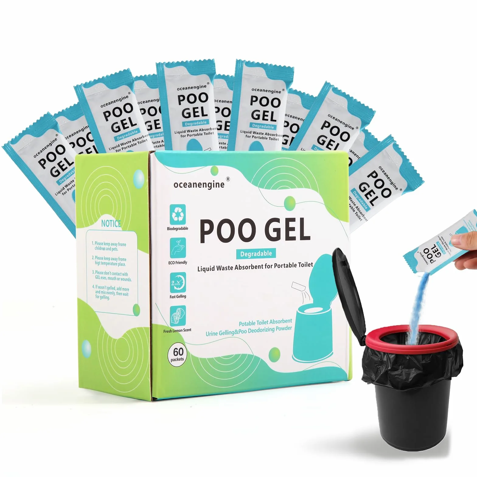 oceanengine Poo Gel para Caca, Unisex
