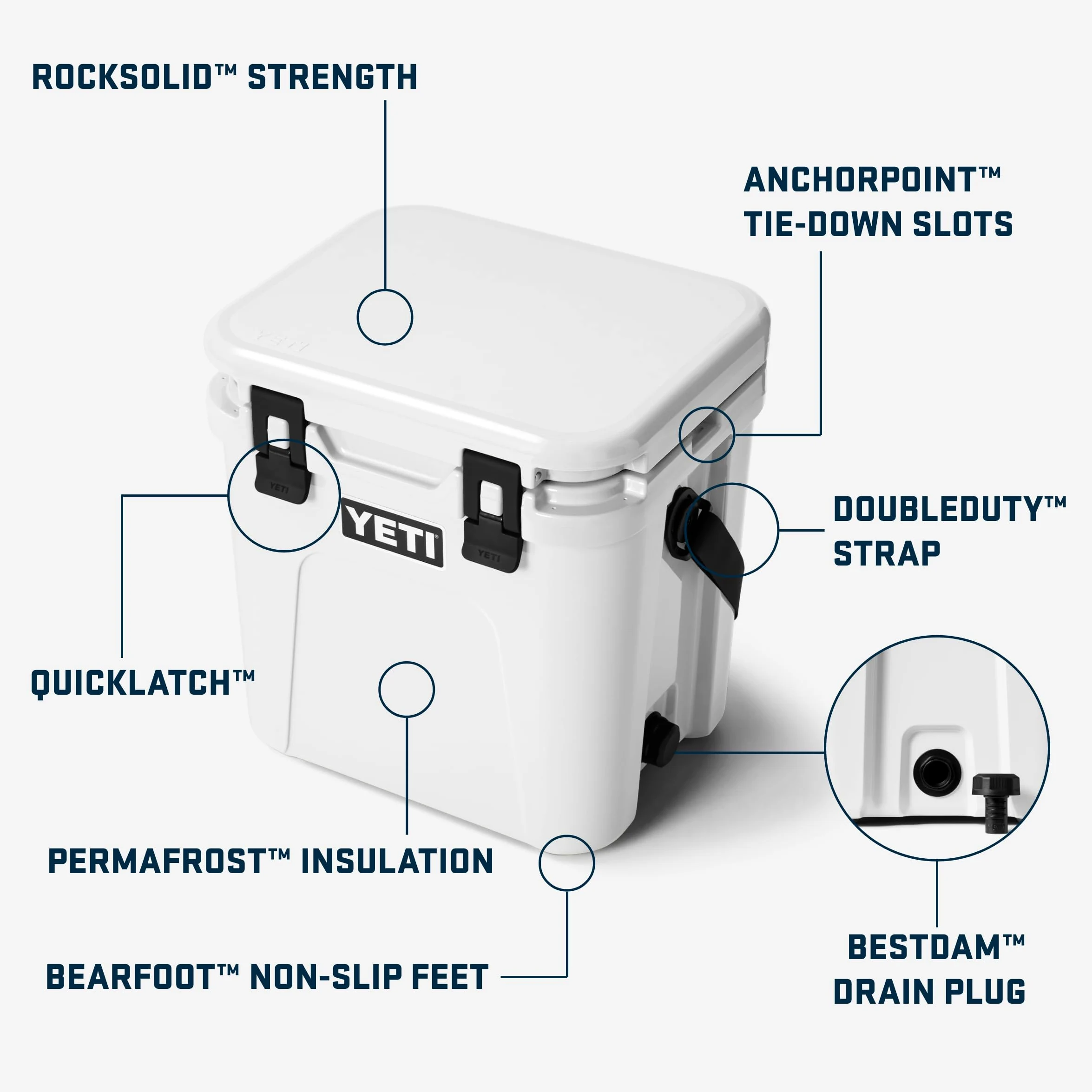 YETI Roadie 24 Cool Box 2.0, enfriador duro aislado, color carbón