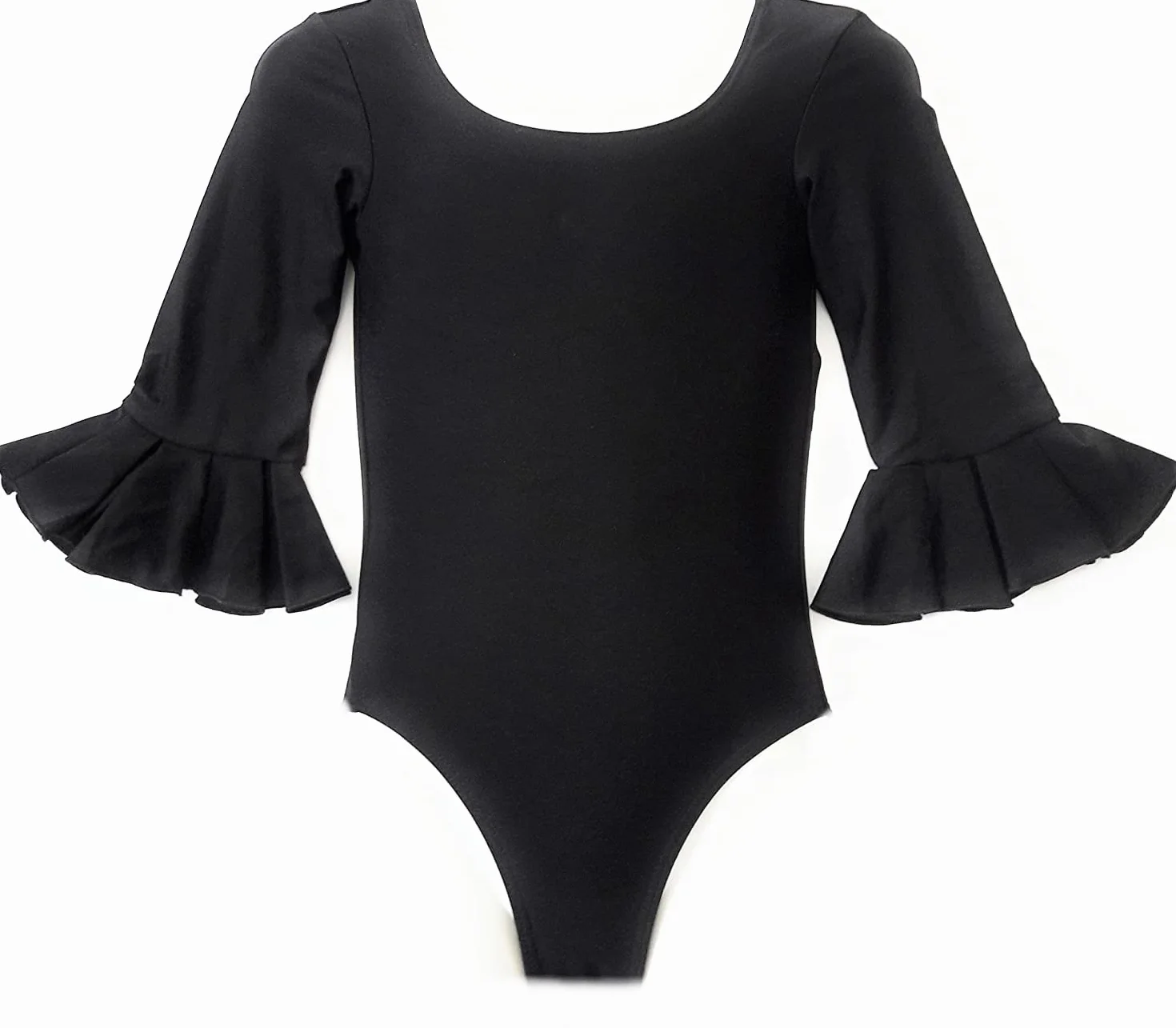 Body negro para flamenco y baile adulto