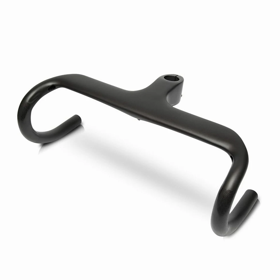 Manillar de carbono con vástago,RXL SL 1-1/8" manillar bicicleta de carretera drop integrado carbono manillar interno enrutamiento UD mate 420 x 90 mm