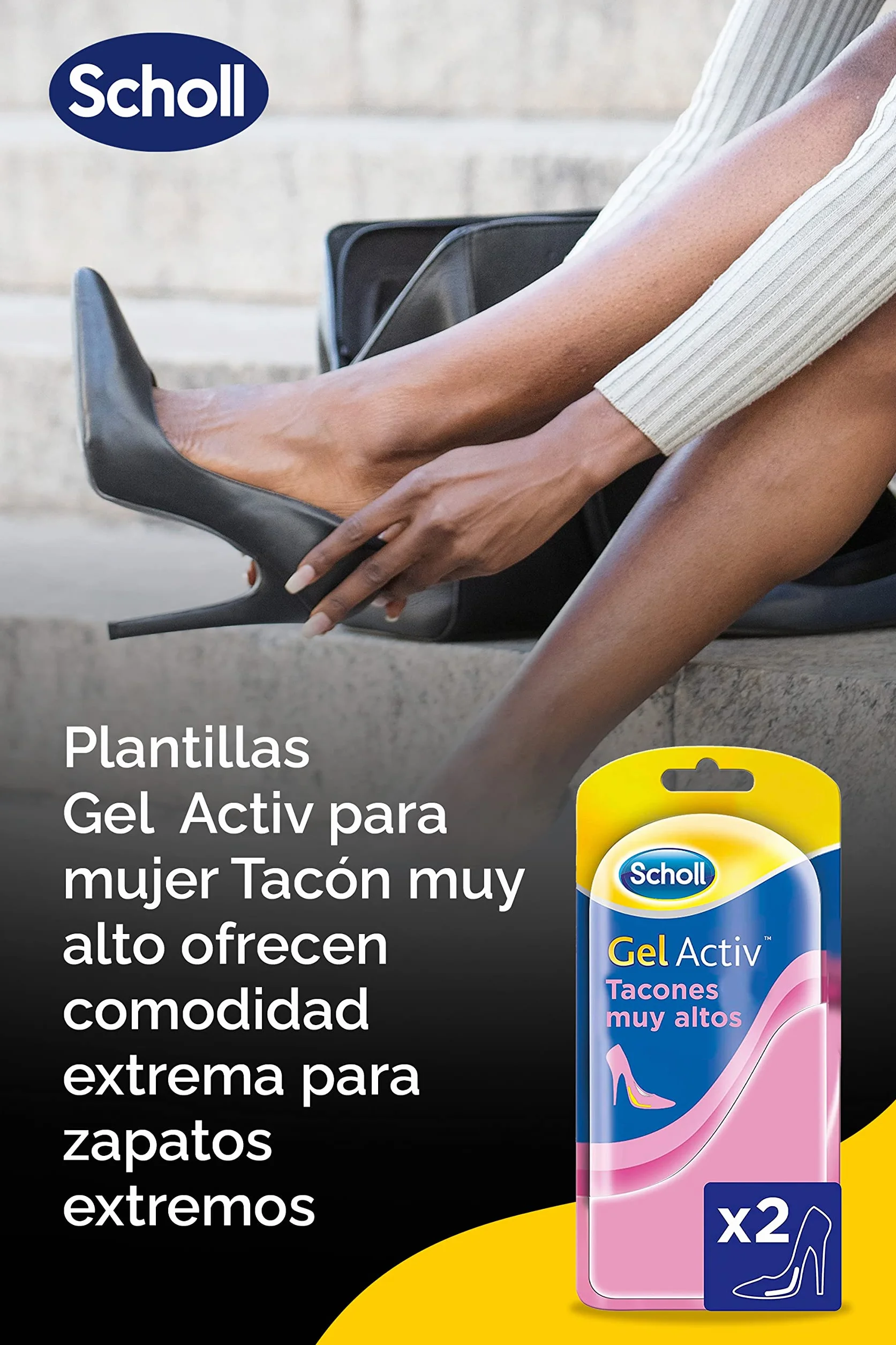 Scholl Plantillas Gel Activ para Zapatos de Tacón Alto, 2 Unidades