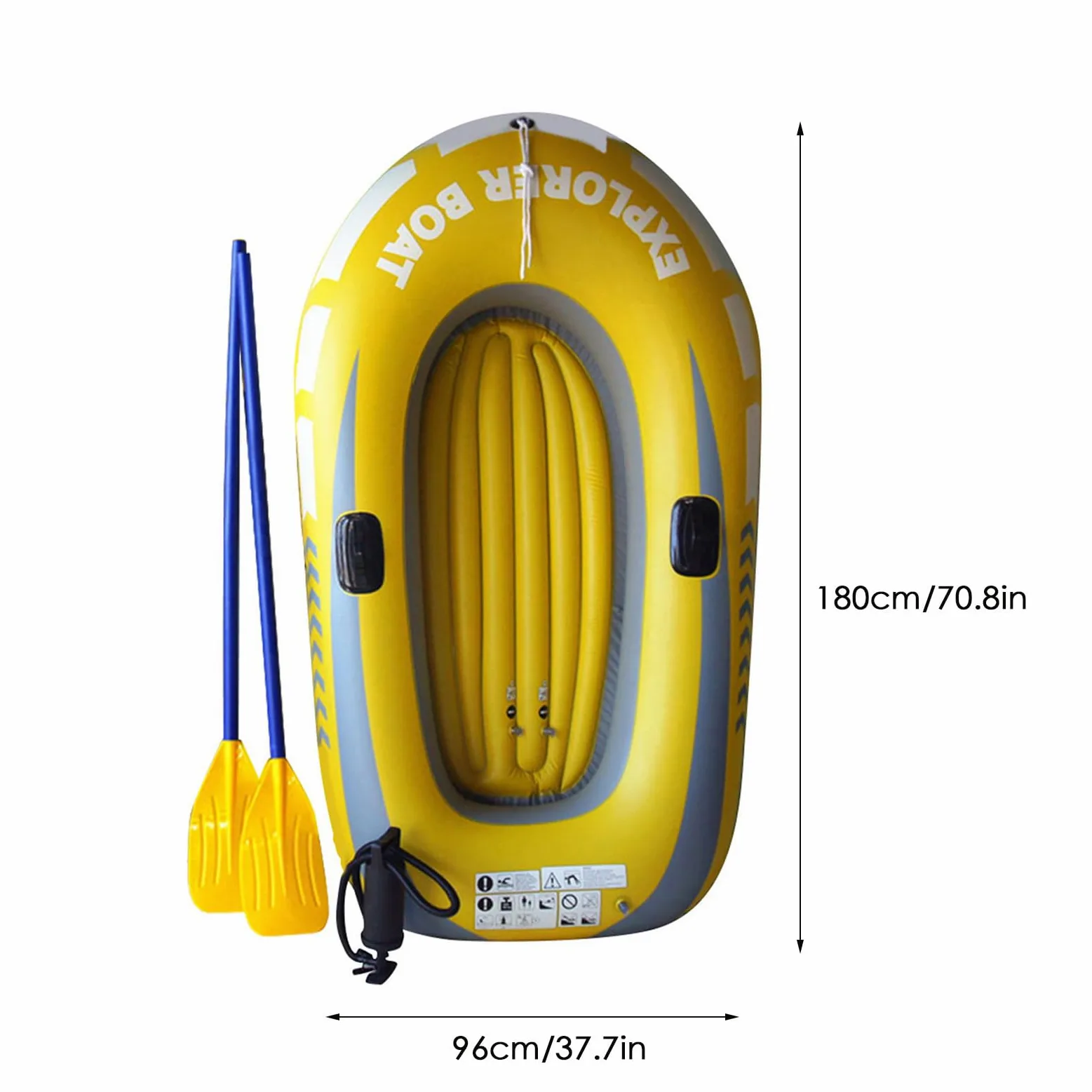 Barco inflable - kayak inflable individual | Kayak inflable para 2 personas | Kayak inflable de doble PVC de verano | Plegable plegable portátil para pesca al aire libre Drifting Water Sports