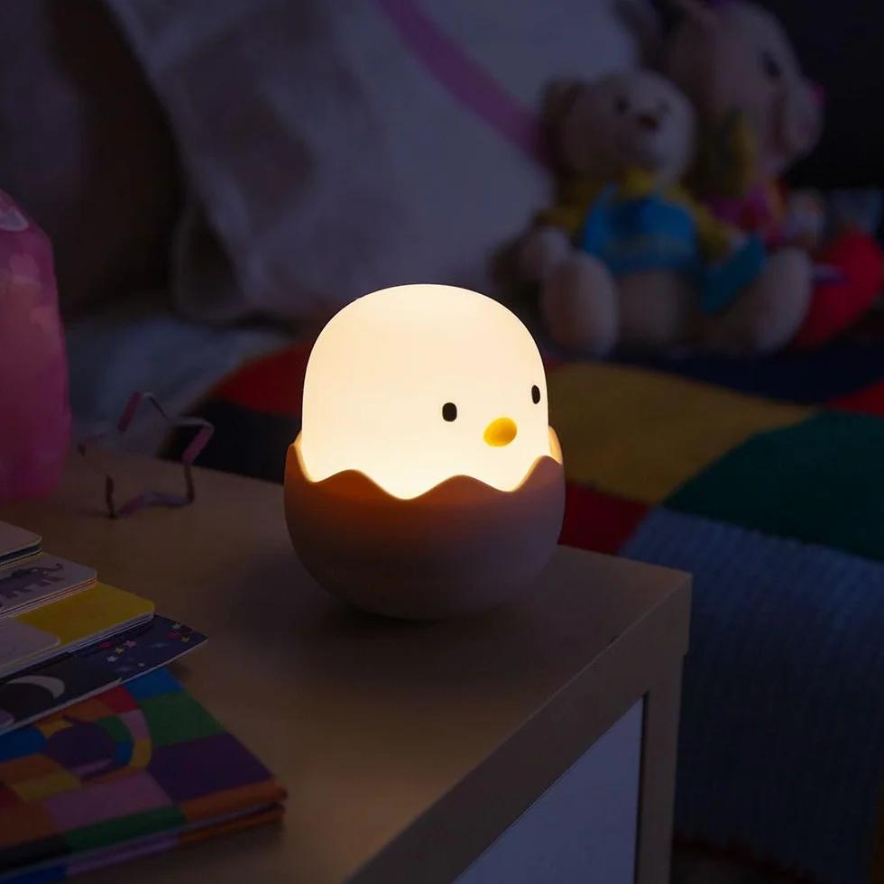 Lampara nocturna de mesa LED Infantil quitamiedos recargable Chicken Greenice