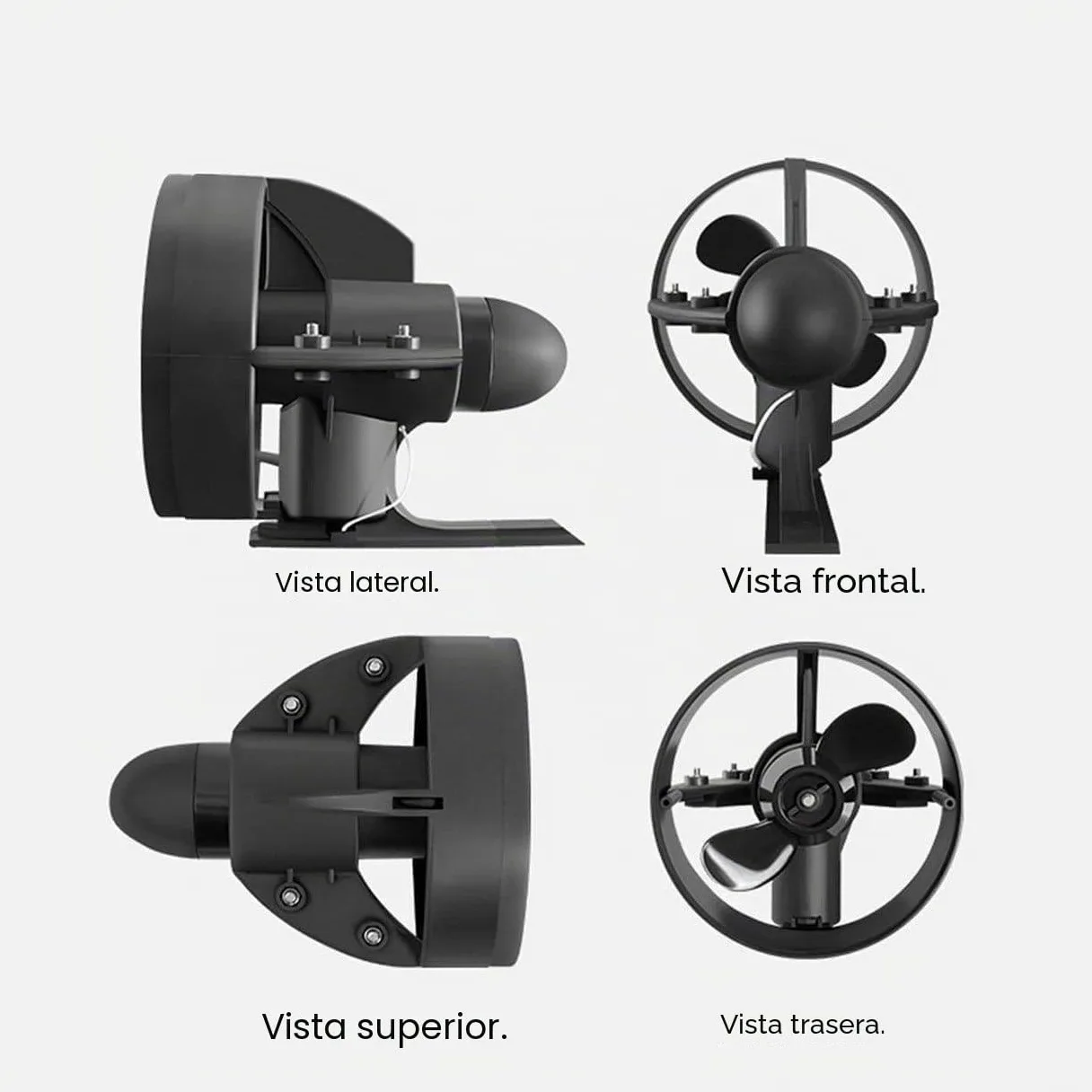 Aleta motorizada eléctrica de 288 W y 12 V con sistema de propulsión de propulsión subacuática, tabla de surf alimentada por batería y motor SUP para kayaks, barcos de pesca, tablas de remo (4-5 km/h)