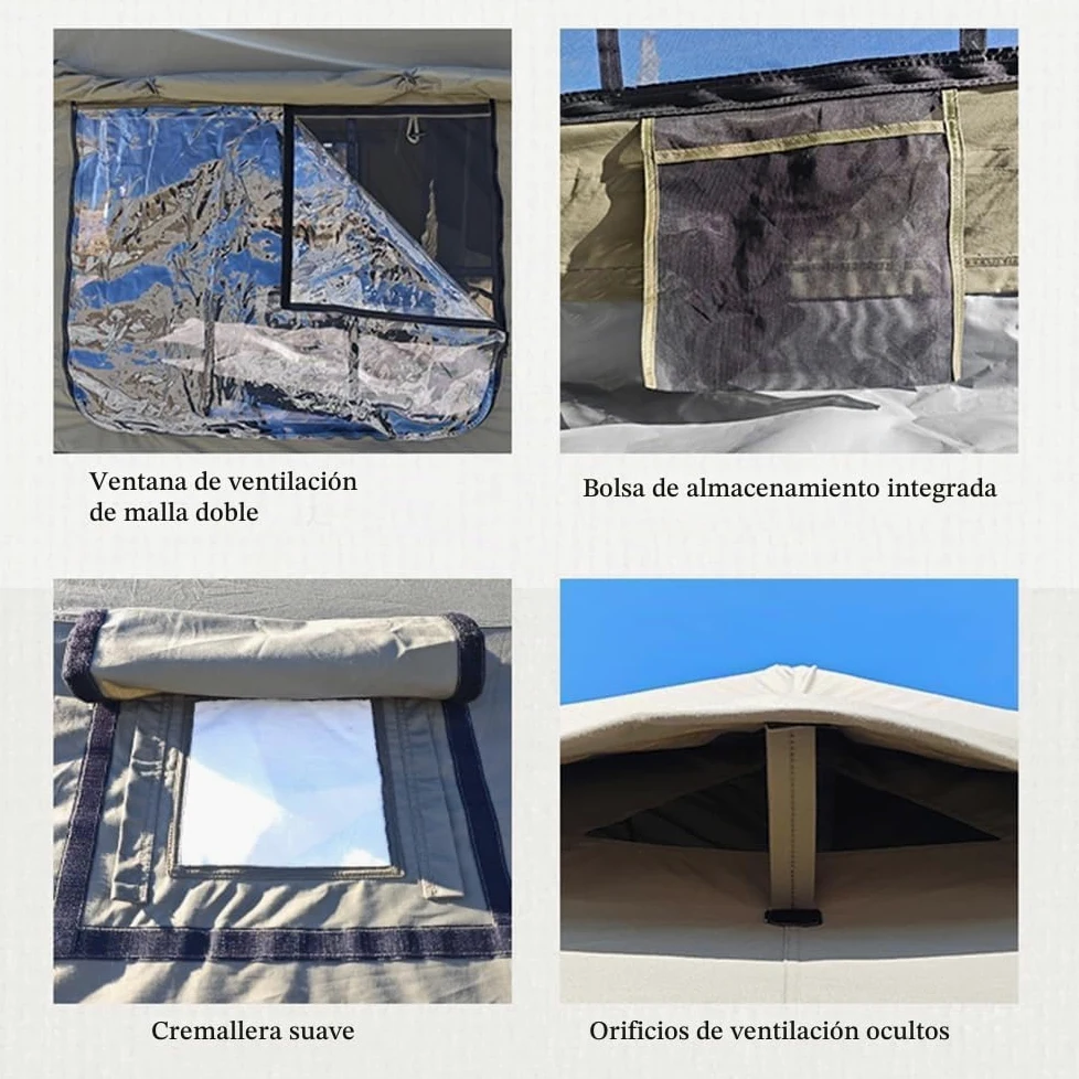 TentHome Tienda de Campaña 4-6 Personas Hinchable, Tienda de Campaña Grande Familiar Montaje Rapido Inflable, Tienda Cocina Camping