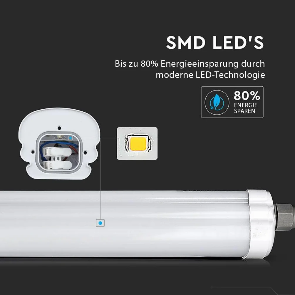 Lámpara LED Tubo 120 cm 36 W 4320 lúmenes IP65 Blanco Neutro 4000 K para Ambientes Húmedos