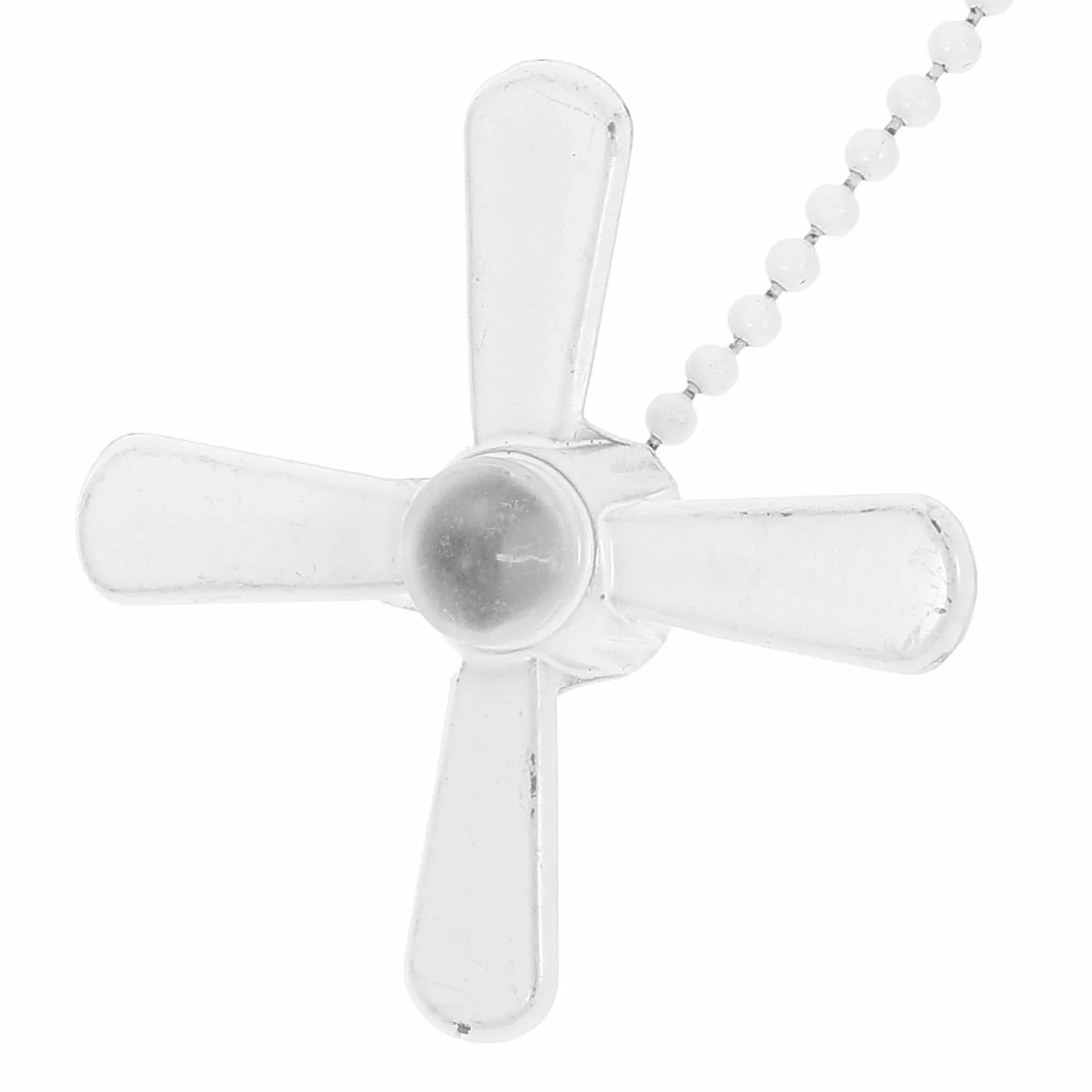Cadena de Tirón para Ventilador de Techo y Lámpara Accesorio Decorativo Metálico Blanco