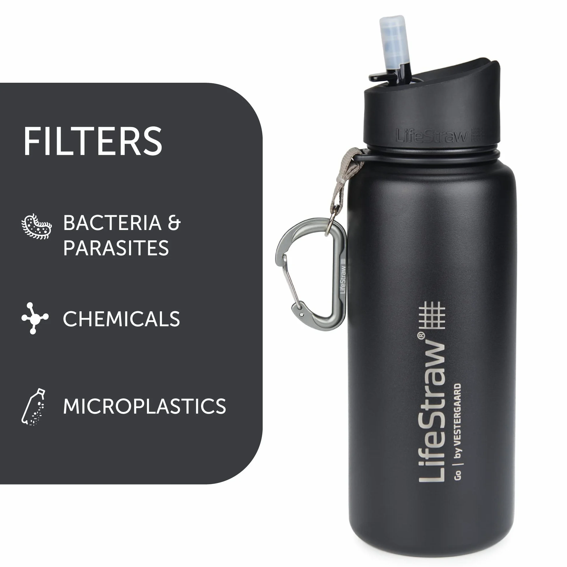 LifeStraw Go Stainless Steel (Black)