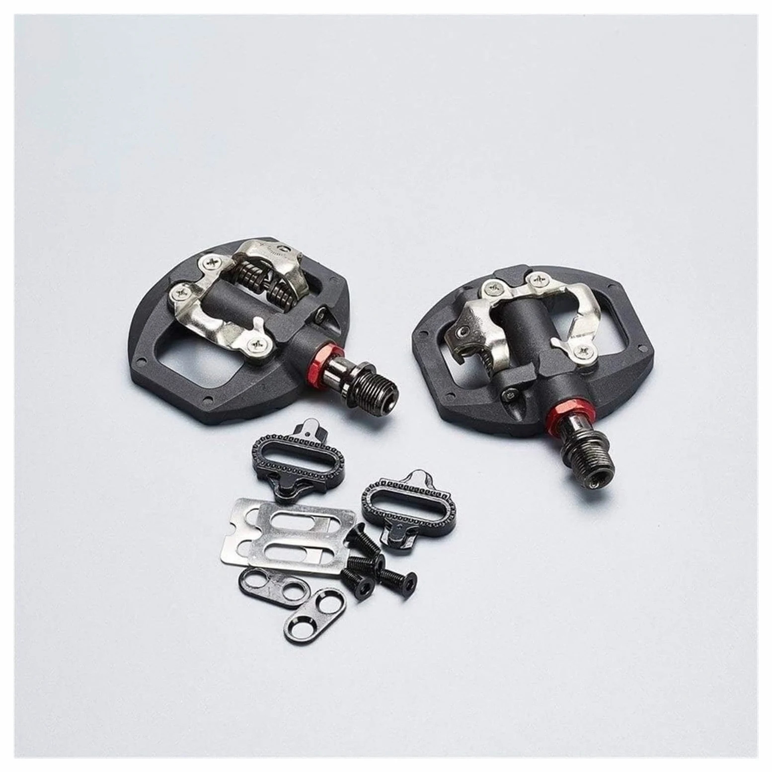 Pedales de Bicicleta, Pedal MTB, autoblocante, automático, Adaptadores Doble Plataforma con Cala para