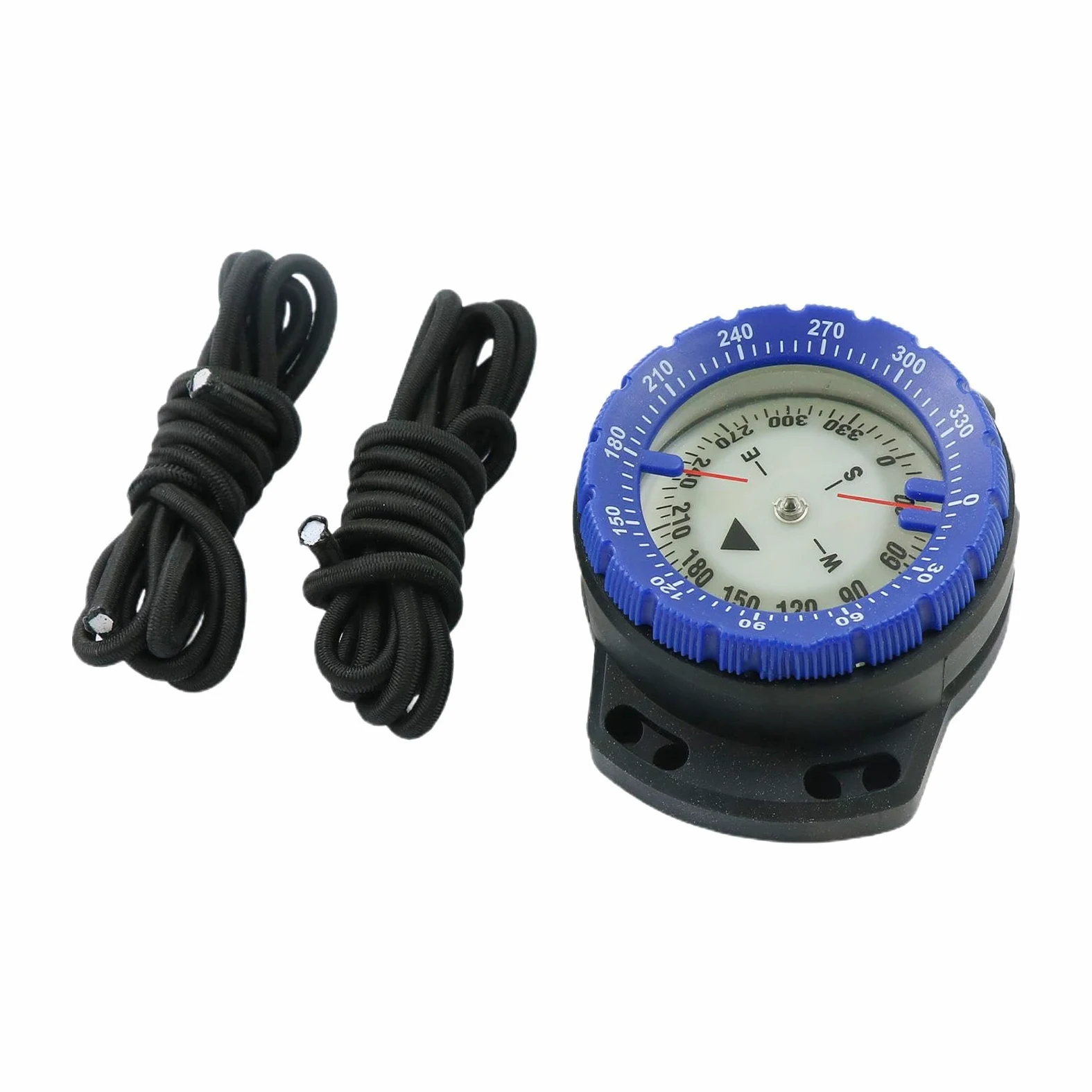 Brújula de buceo – Brújula impermeable subacuática con cuerda | Brújula de cuerda elástica de 50 m | Brújula brillante para deportes acuáticos con ventana lateral | Accesorios de buceo