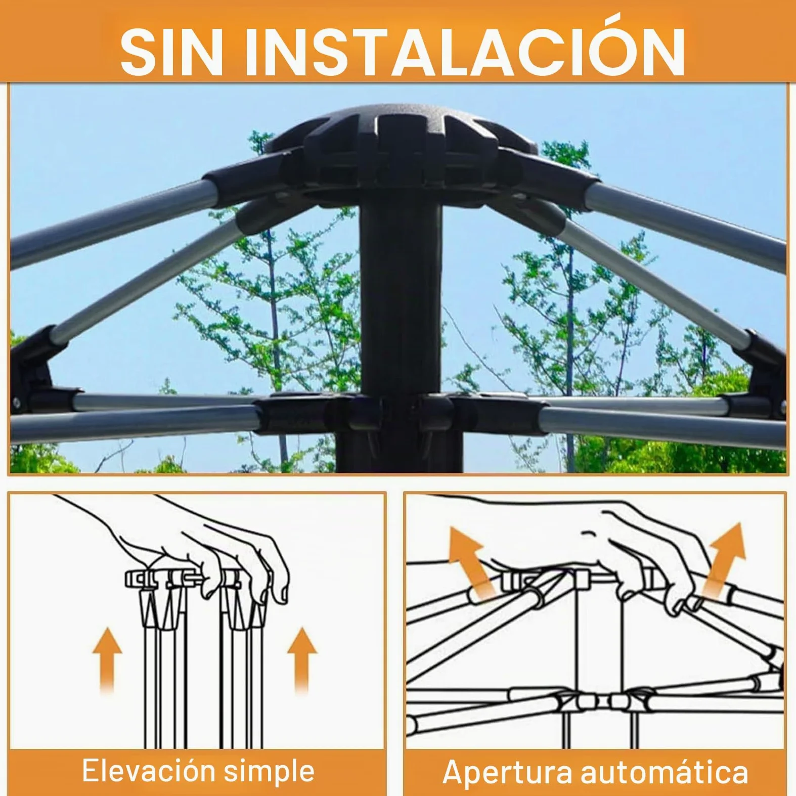 Tienda de campaña automática instantánea para 2-3 personas | Tienda de campaña impermeable y viento de doble capa, adecuada para senderismo y viajes familiares