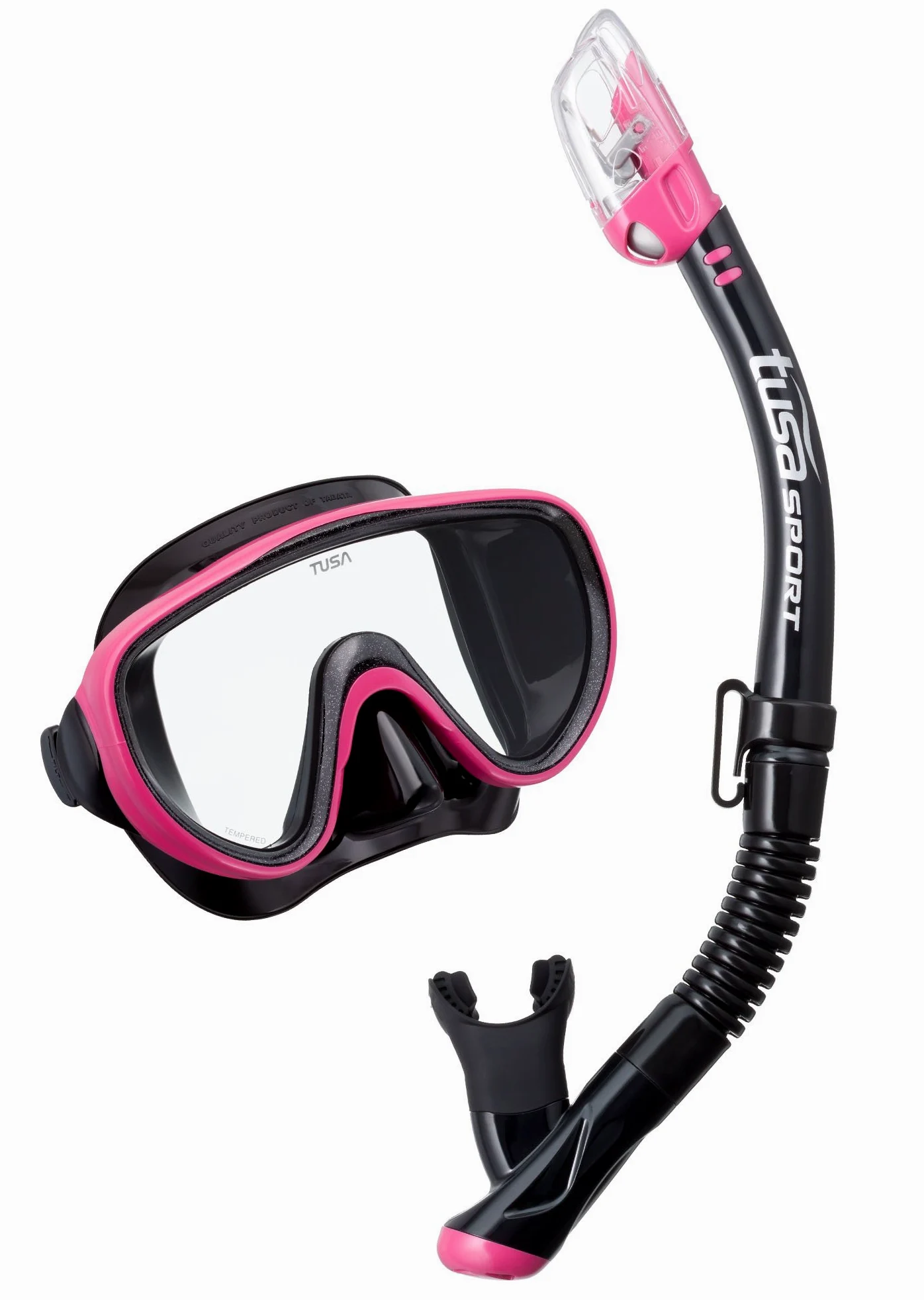TUSA Sport Serene Set de Snorkel, Unisex Adulto, Negro/Rosa, Talla Única