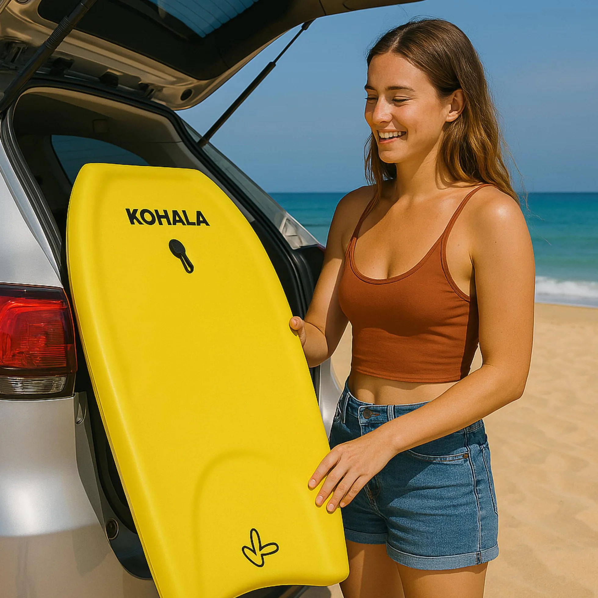 Kohala Bodyboard Tabla 40/42 Pulgadas Amarillo para Niños Adolescentes Adultos