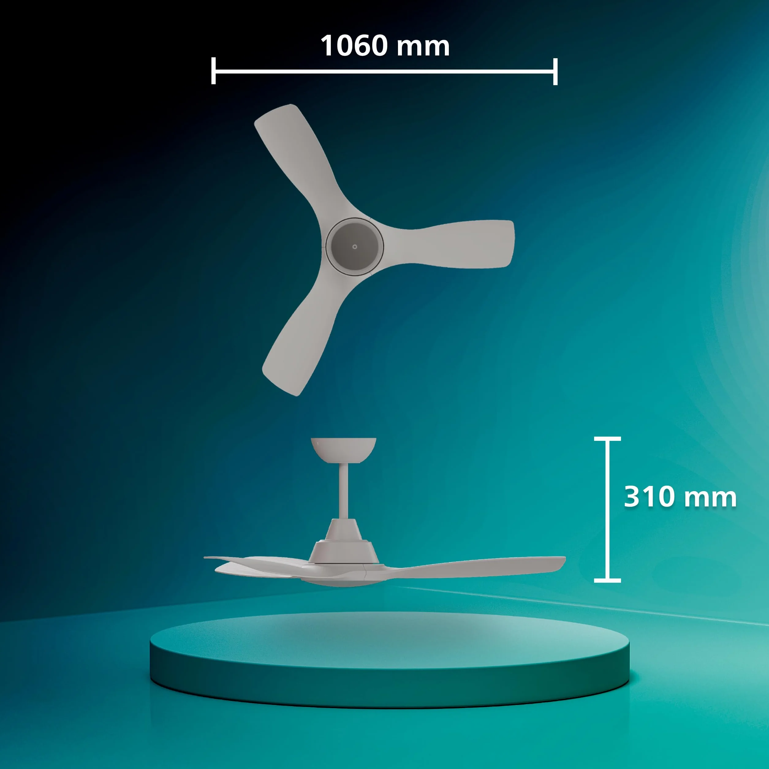 Philips Ventilador de Techo con Luz LED 107 cm 2650 Lúmenes Blanco Ajustable 3000-6500K Regulable 5% Mando a Distancia