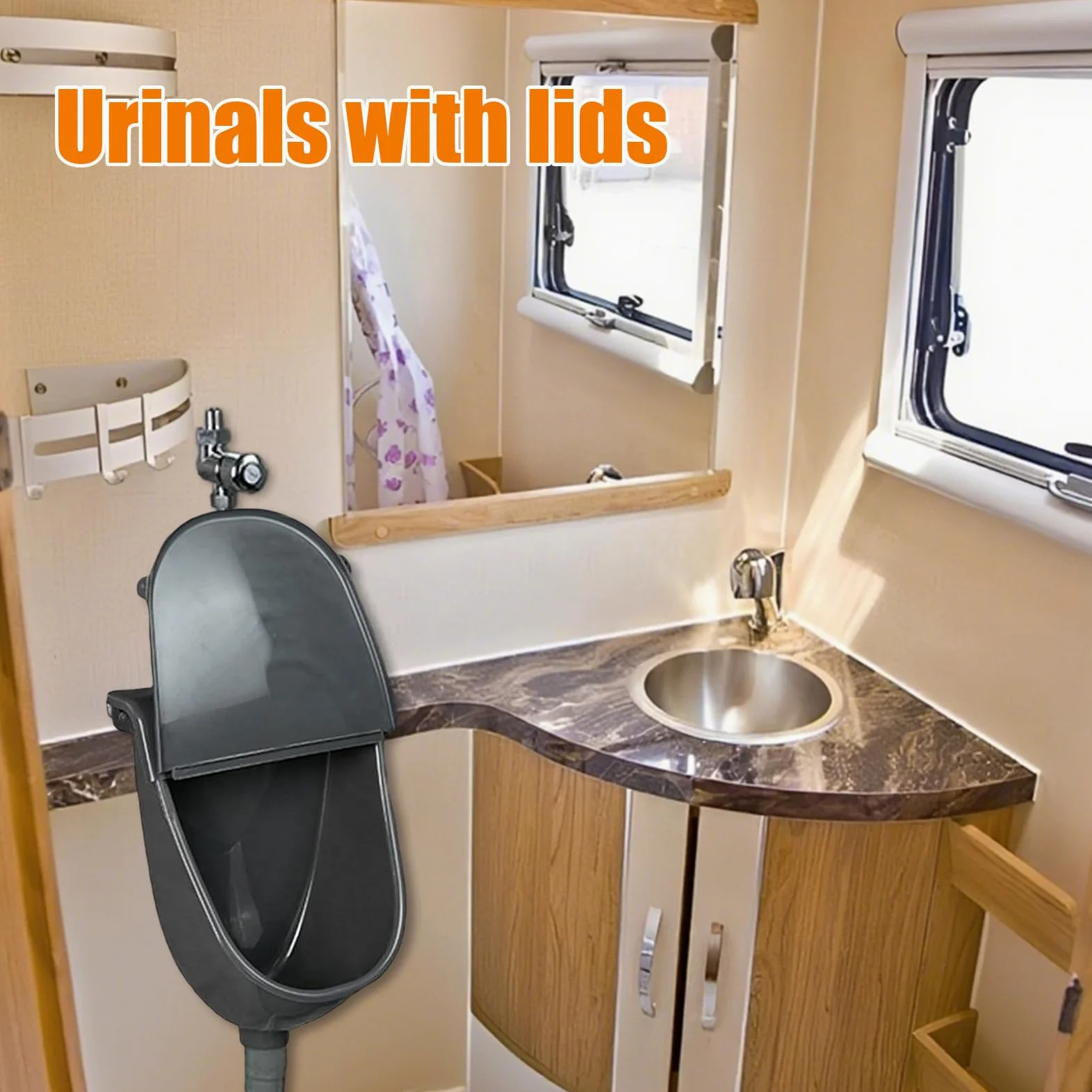Urinarios Para Baño De Hombres Tapa Anti-Olor Estilo WC Hombre Montaje | Urinario para exteriores Hogar, Cobertizo, Jardín, Autocaravana, Garaje, Camping, Obra, Parque Público, Gimnasio