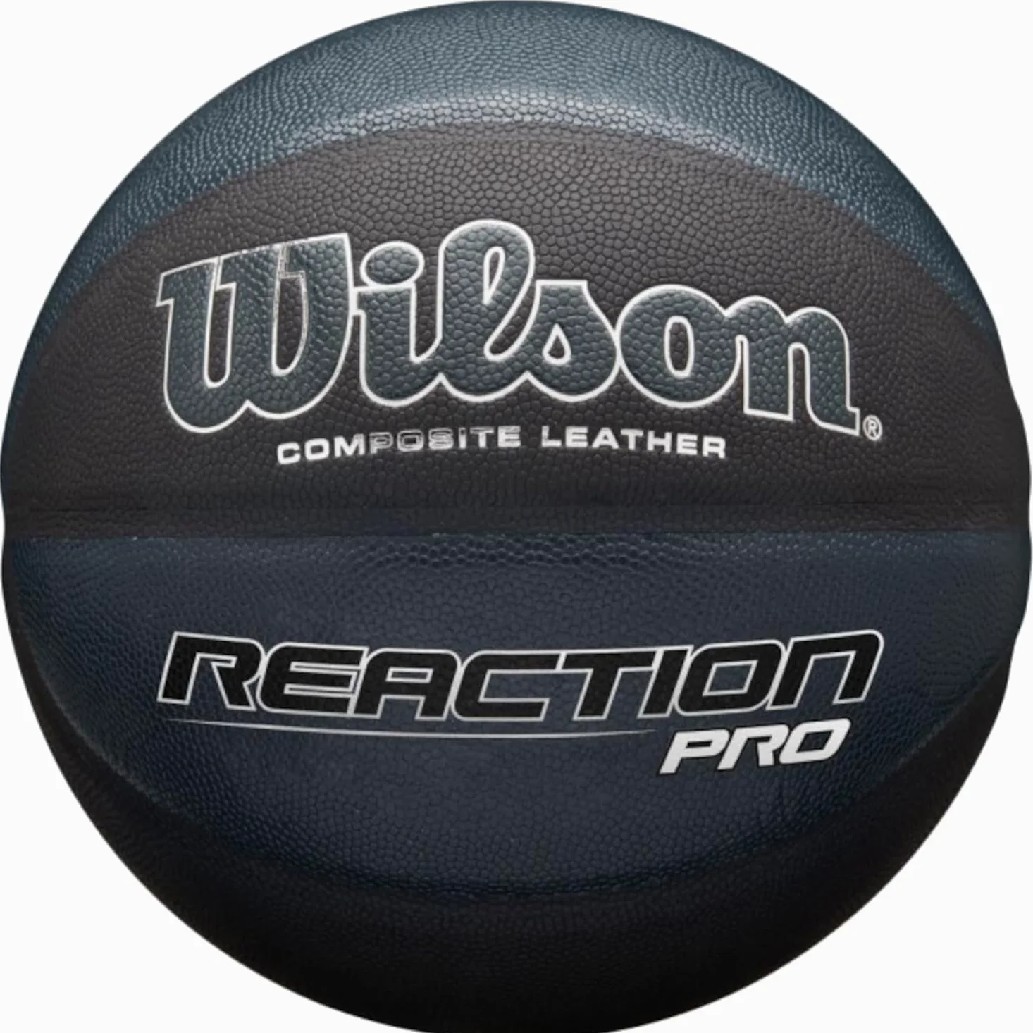 Wilson Pelota de Baloncesto Reaction Pro Shadow, Cuero Compuesto, Tamaño: 7, para Uso Interior y Exterior, Negro, WTB10135XB07