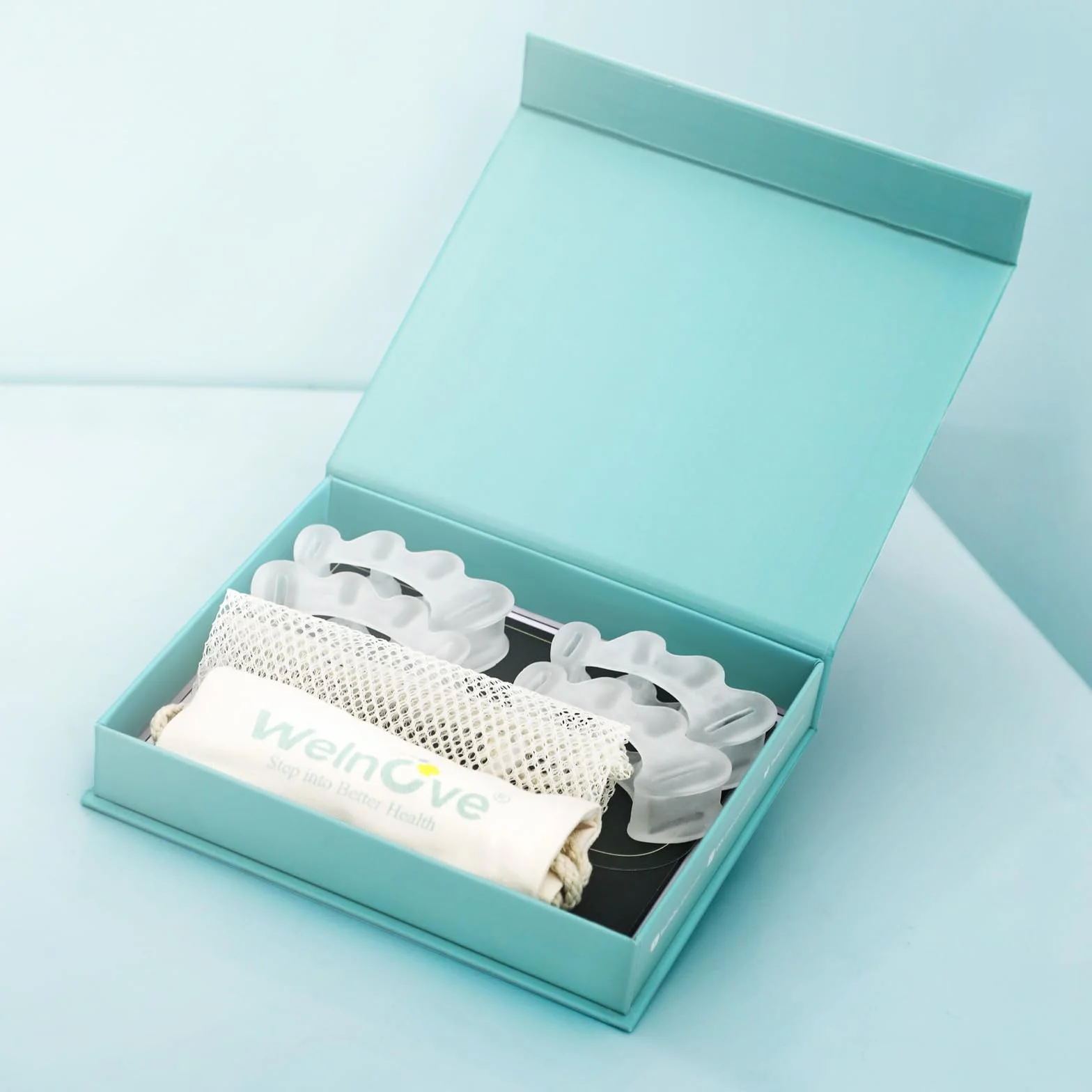 Separadores de Dedos para Juanetes Alivio Dolor Alineación Pies Ajustables 2 Pares Caja Regalo
