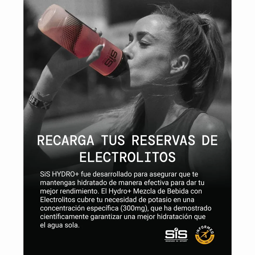 Science in Sport HYDRO+ Electrolyte Drink Mix 20x4,5g Frutos del bosque Electrolitos en polvo veganos
