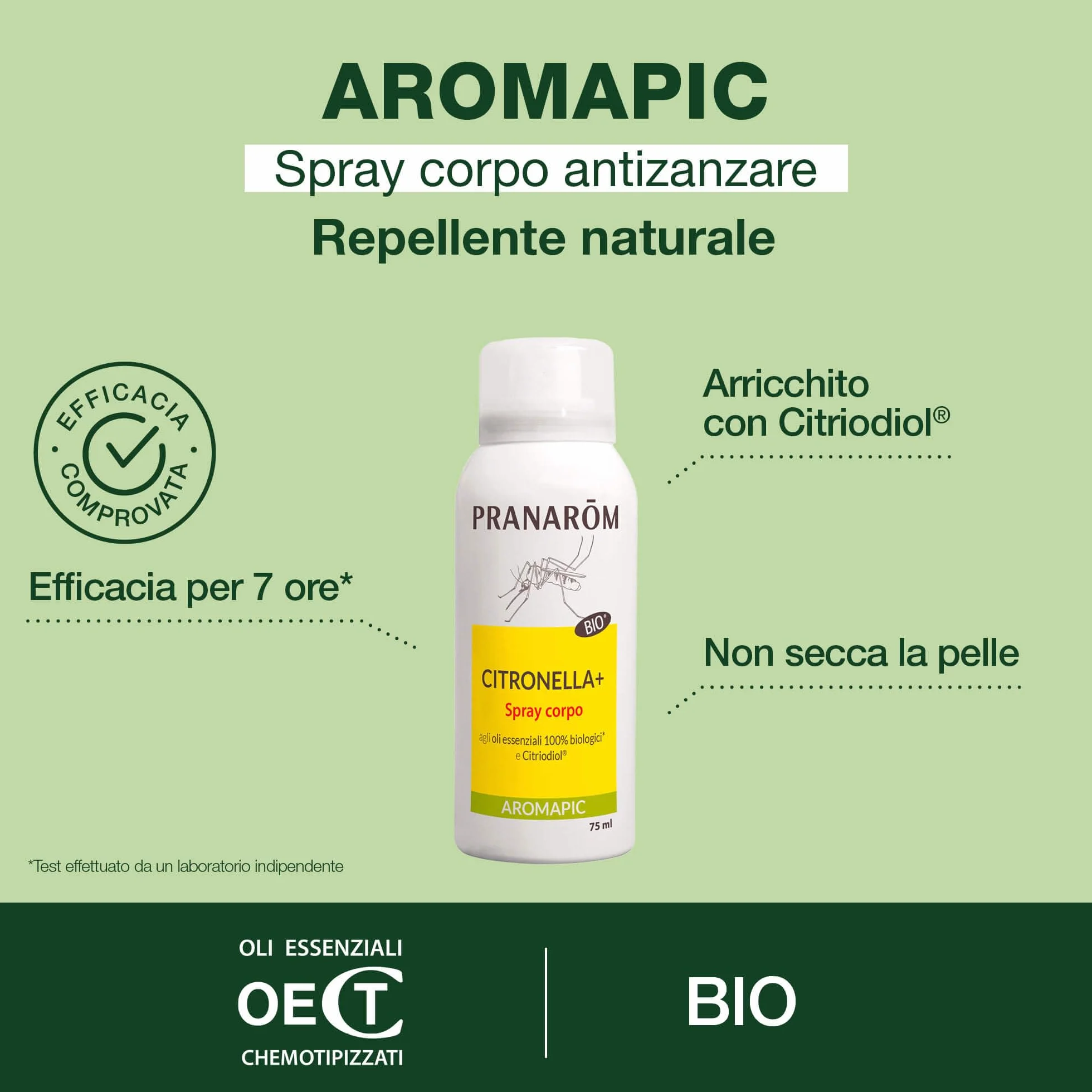 PRANAROM Aromapic Spray Corporal Antimosquitos Bio 75 ml