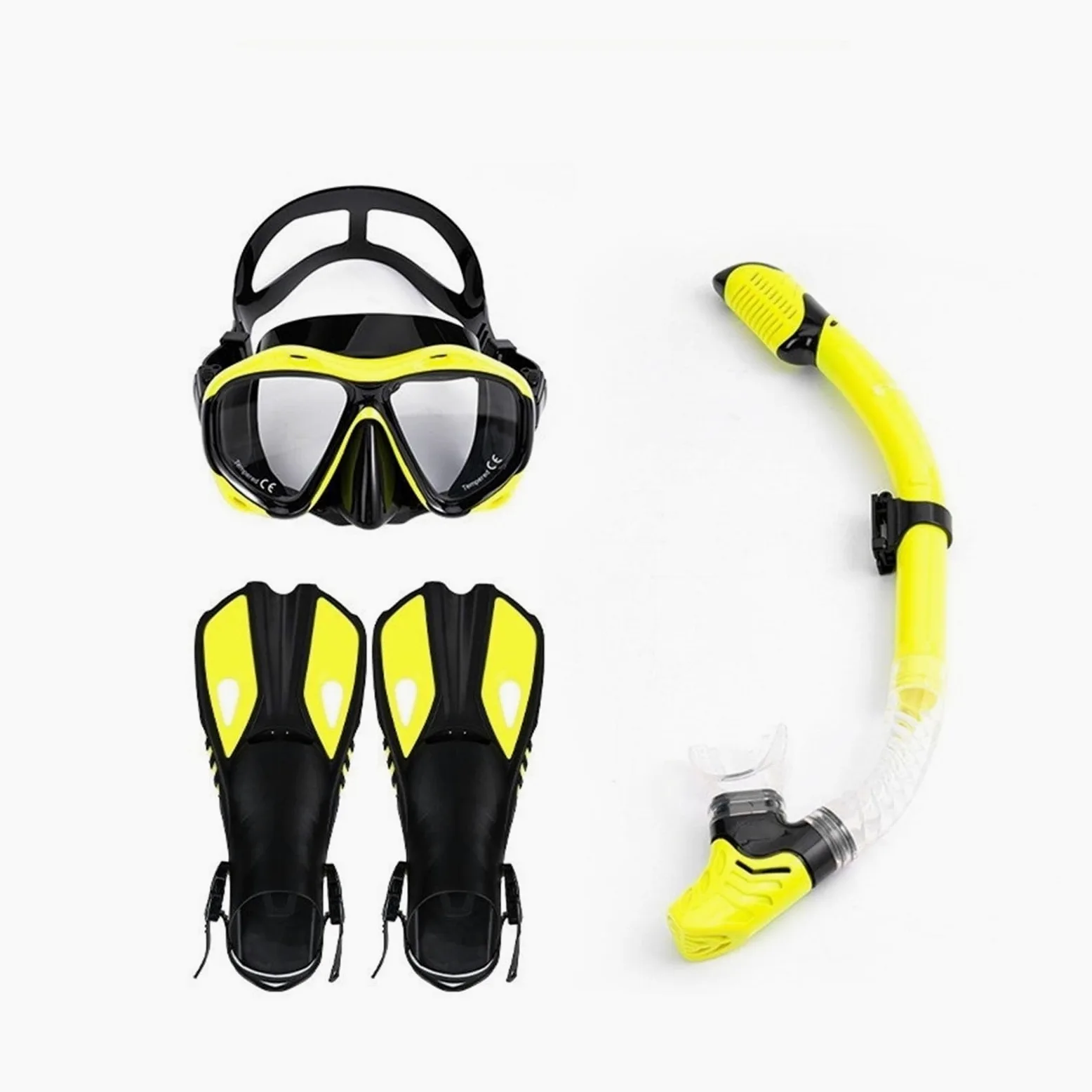 Tanque de Buceo, Aletas Profesionales For Adultos, Gafas De Buceo, Snorkel, Traje Tres Piezas, Máscara Vidrio Templado Antivaho Silicona