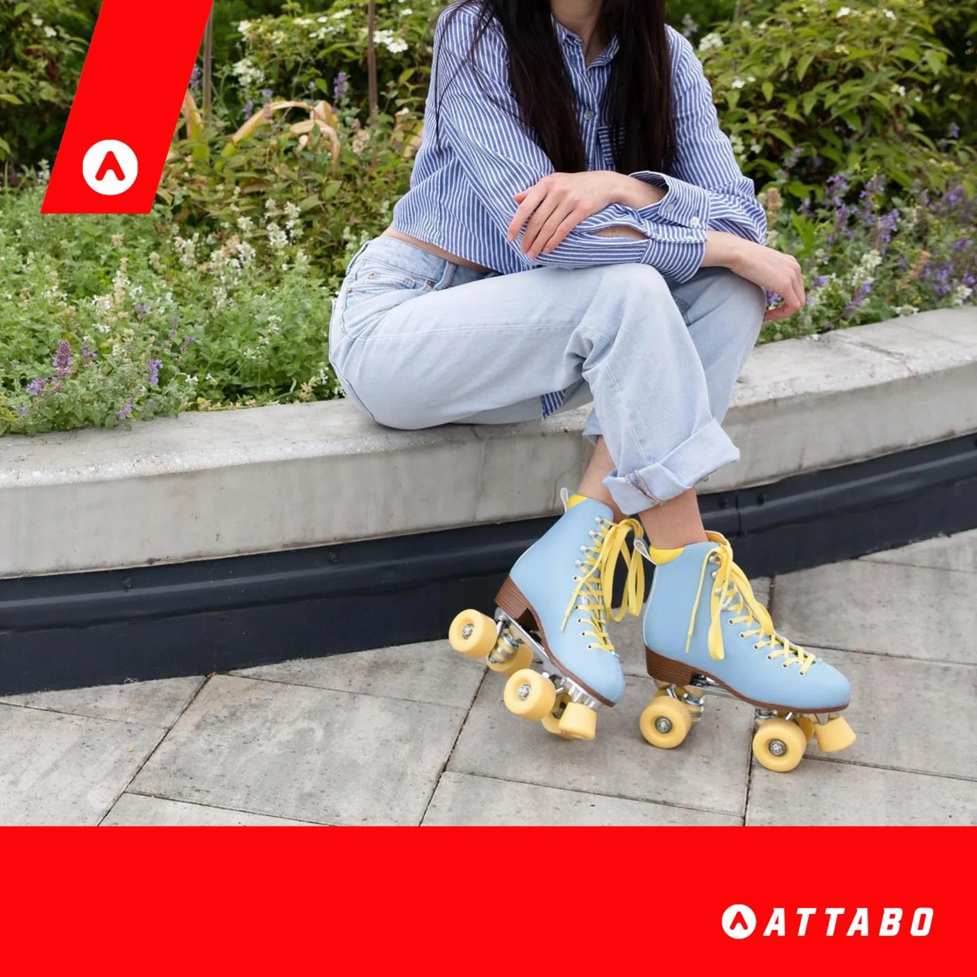 ATTABO Patines de Ruedas Cascada para Mujer Talla 36-41 EU Caña de Piel sintética Ventilación Chasis de Aluminio ABEC-7 Ruedas 82A Protección de Dedos Frenado Seguro Ajuste Preciso Color Azul