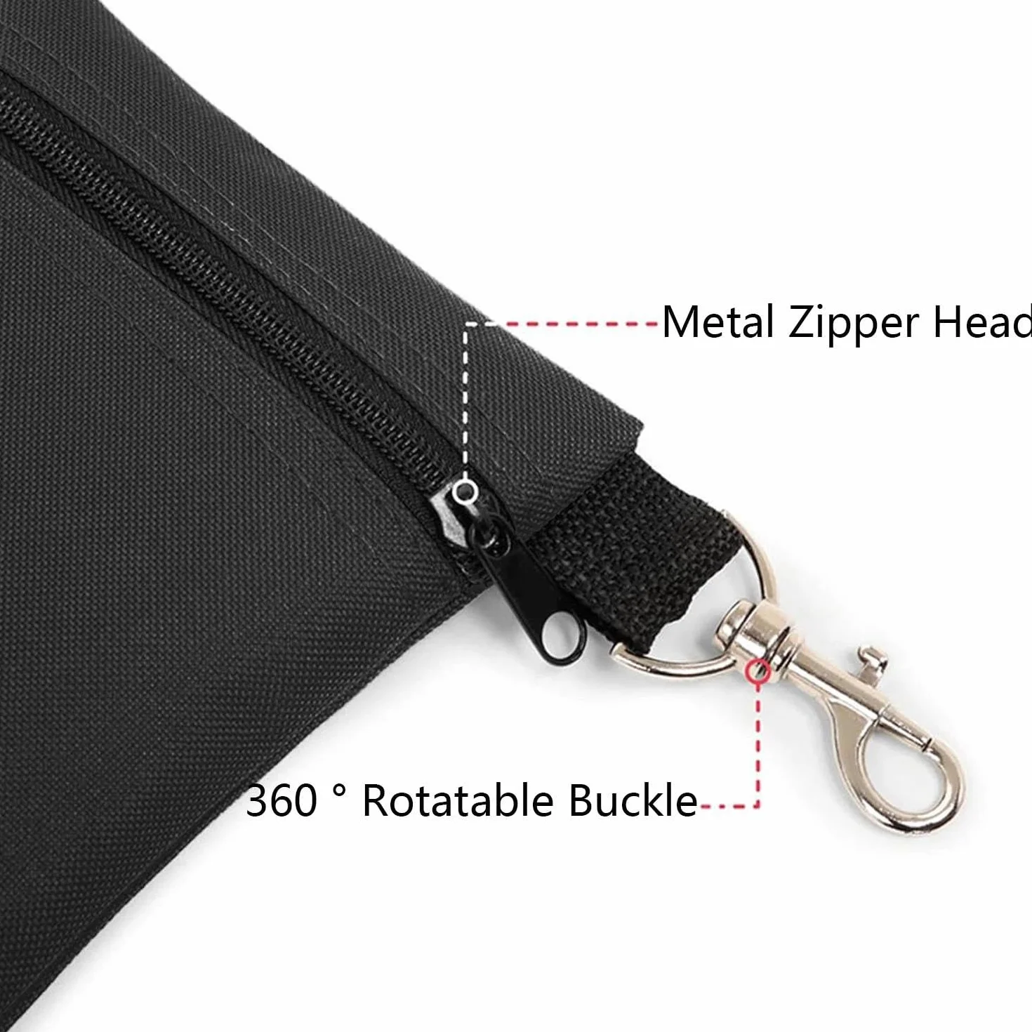 1Unidad Bolsa de Golf con Cremallera y Mosquetón de Metal - Organizador de Tees y Bolas Compacto - Accesorio Duradero para Hombres y Mujeres