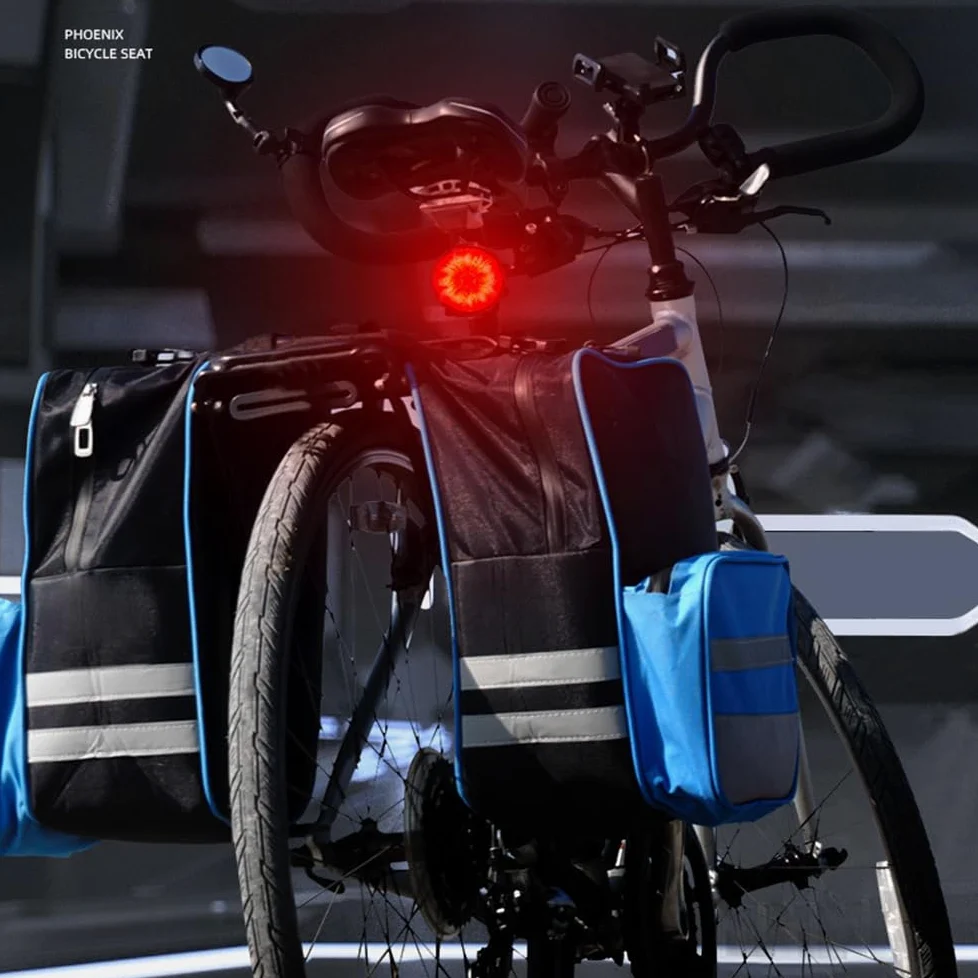 Luces traseras para Bicicleta, Luces para Ciclismo Nocturno, Luces para Bicicletas de montaña y Carretera, Accesorios de Carga para Bicicletas