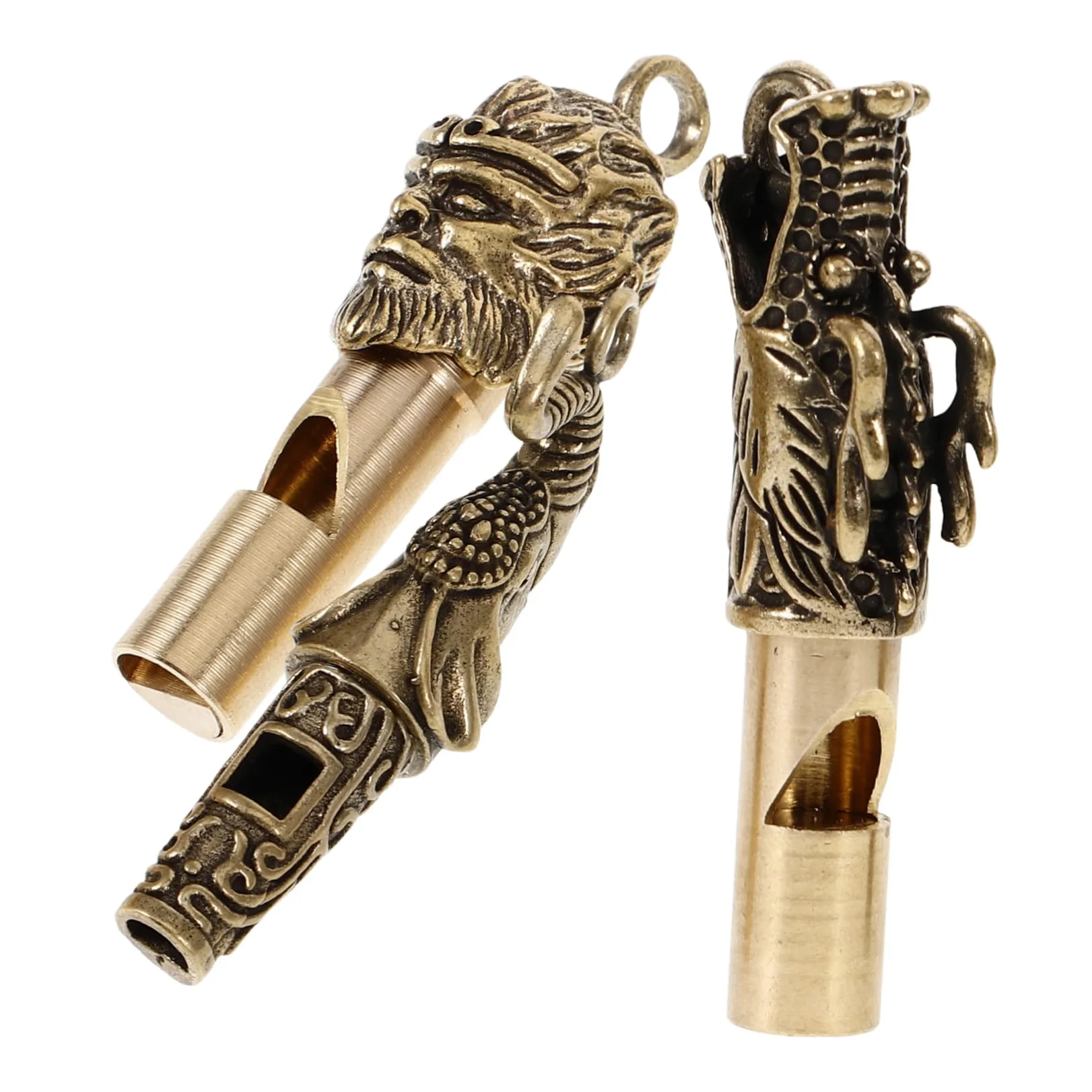 BESPORTBLE Silbato De Latón Silbato De Cobre Colgante De Silbato Accesorio Aire Libre Silbato De Senderismo Decorativo Silbato Portátil para Acampar Silbar Golden
