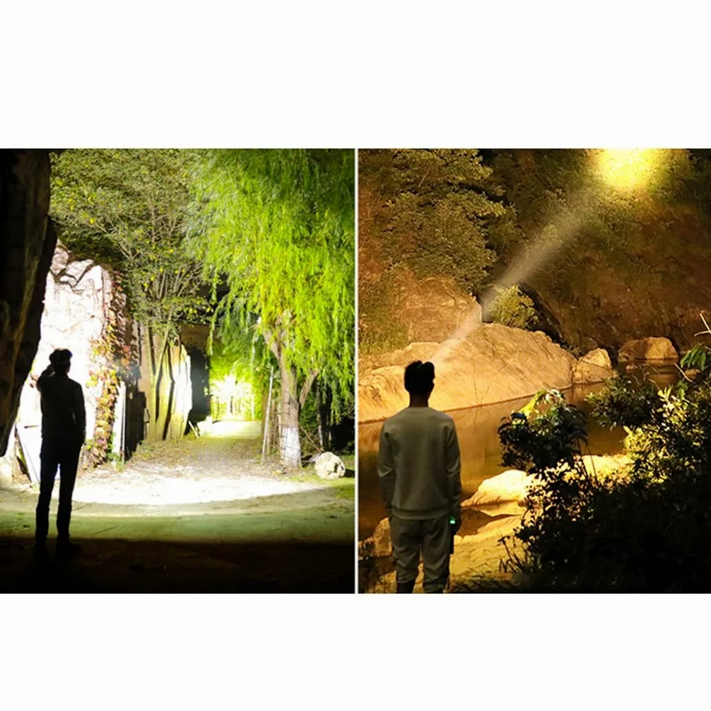 Antorcha LED Recargable, Ligera Linterna Linterna Linterna Lámpara de xenón Linterna recargable deslumbrante montada en la cabeza Pesca nocturna Linterna frontal de minero LED al aire libre Linternas