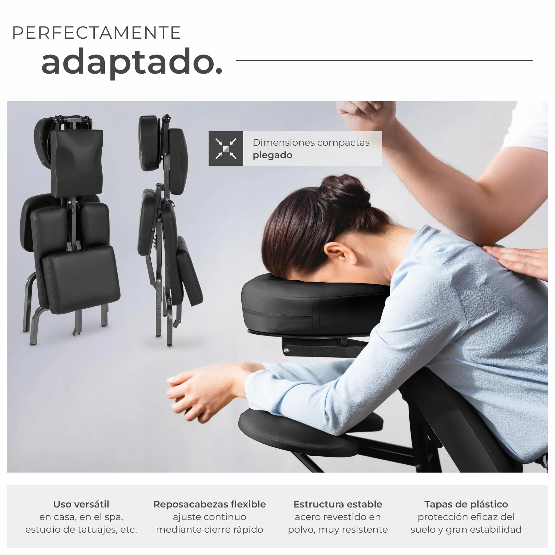 TecTake Silla de Masaje Fisioterapia Rehabilitacion Sillón de Tratamiento Tattoo