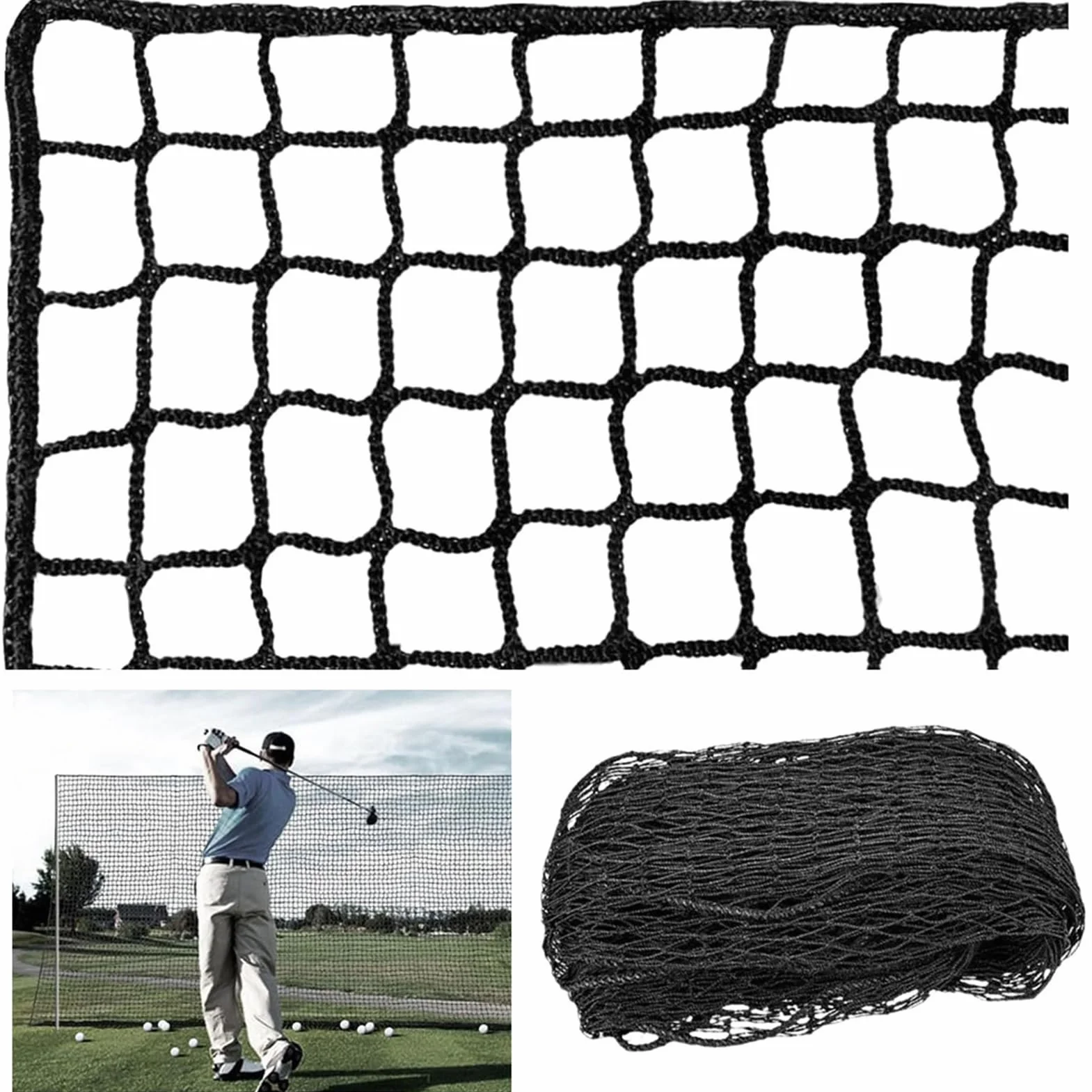 Red De Golf para Golpear | Red De Práctica De Golf 3x3m,Entrenador Deportivo Multiusos para Pelotas En Interior/Exterior Jardín Garaje Camping