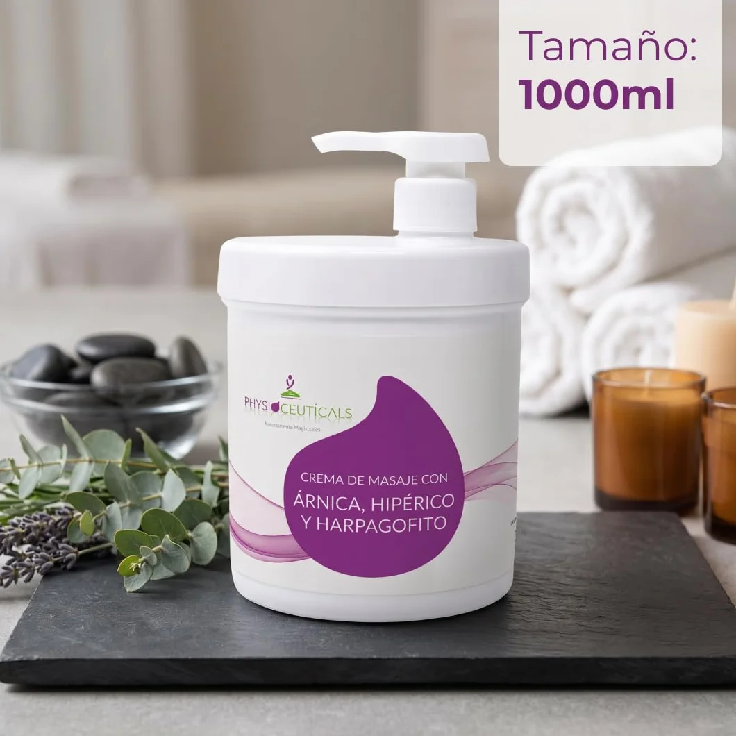 PHYSIOCEUTICALS Crema Masaje Árnica Hipérico Harpagófito 1000ml + Dosificador