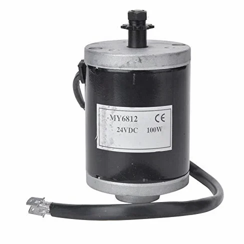 Keenso Motor de piñón de Scooter eléctrico, Motor de Alta Velocidad de 24 V 100 W con Dientes de piñón para Scooter eléctrico MY6812 Triciclo de Bicicleta eléctrica