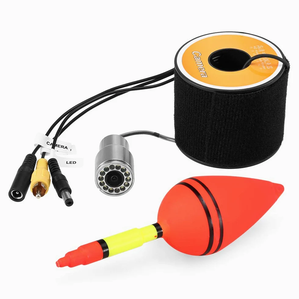 Lixada 1200TVL Cámara de Pesca submarina 12 Leds Visión Nocturna Peces en Forma de Barco Accesorios de la cámara de Pesca en el Hielo con 15m / 30m / 50m Cable