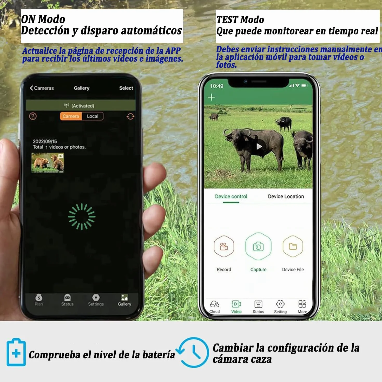 Camara Fototrampeo 4G con App, 120MP 4K Camara Caza con SIM para Teléfono Enviar Fotos, Cámara de Caza Nocturna, Movimiento Activado, Impermeable Cámara Fototrampeo infrarroja 850 NM IR LED