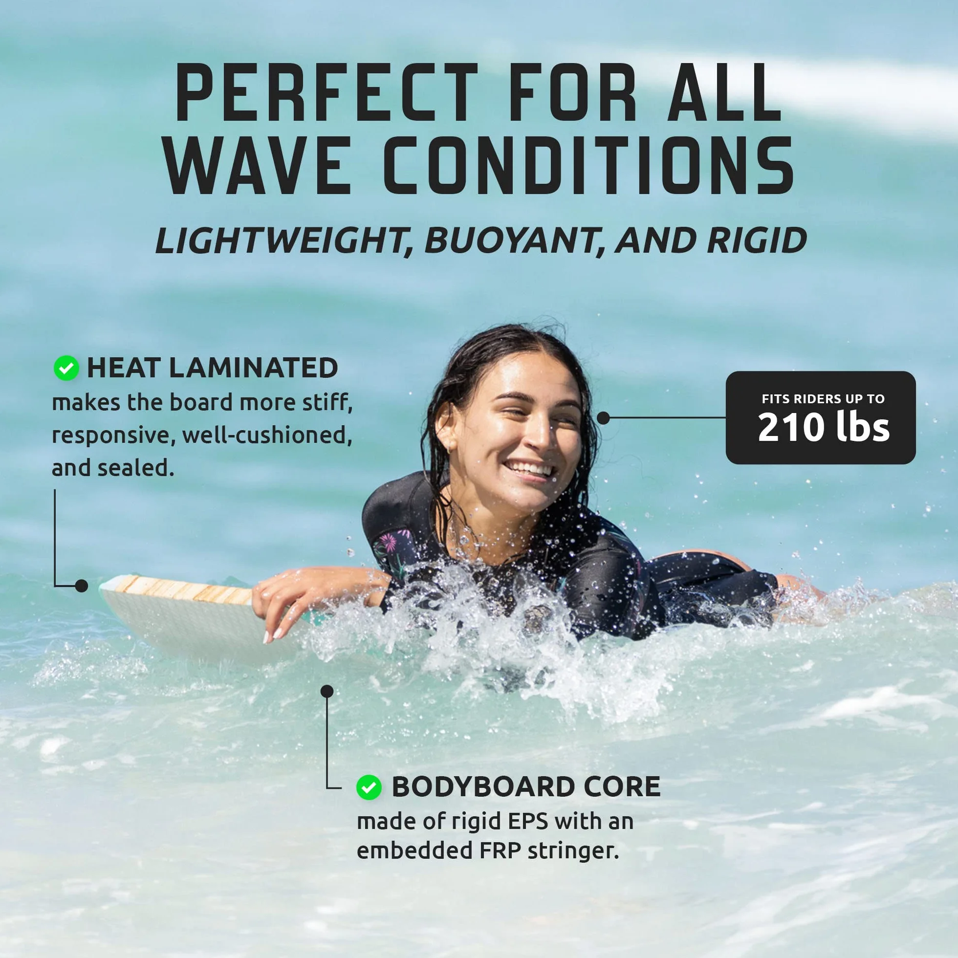 Thurso Surf Quill Tabla de Bodyboard 42 Pulgadas EPS IXPE HDPE FRP