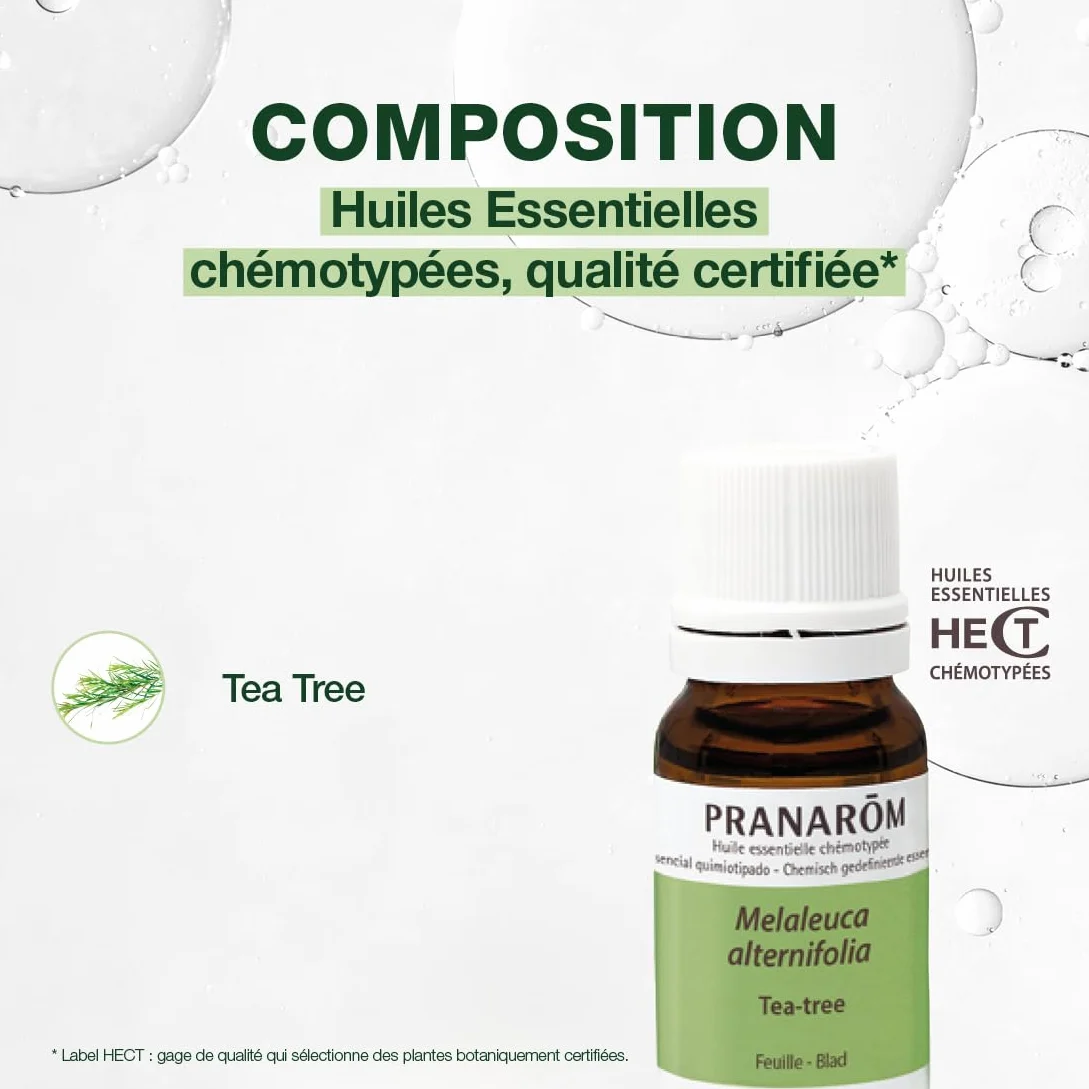 PRANARÔM Aceite Esencial Árbol del Té (Tea Tree) HECT 100% Puro 10 ml