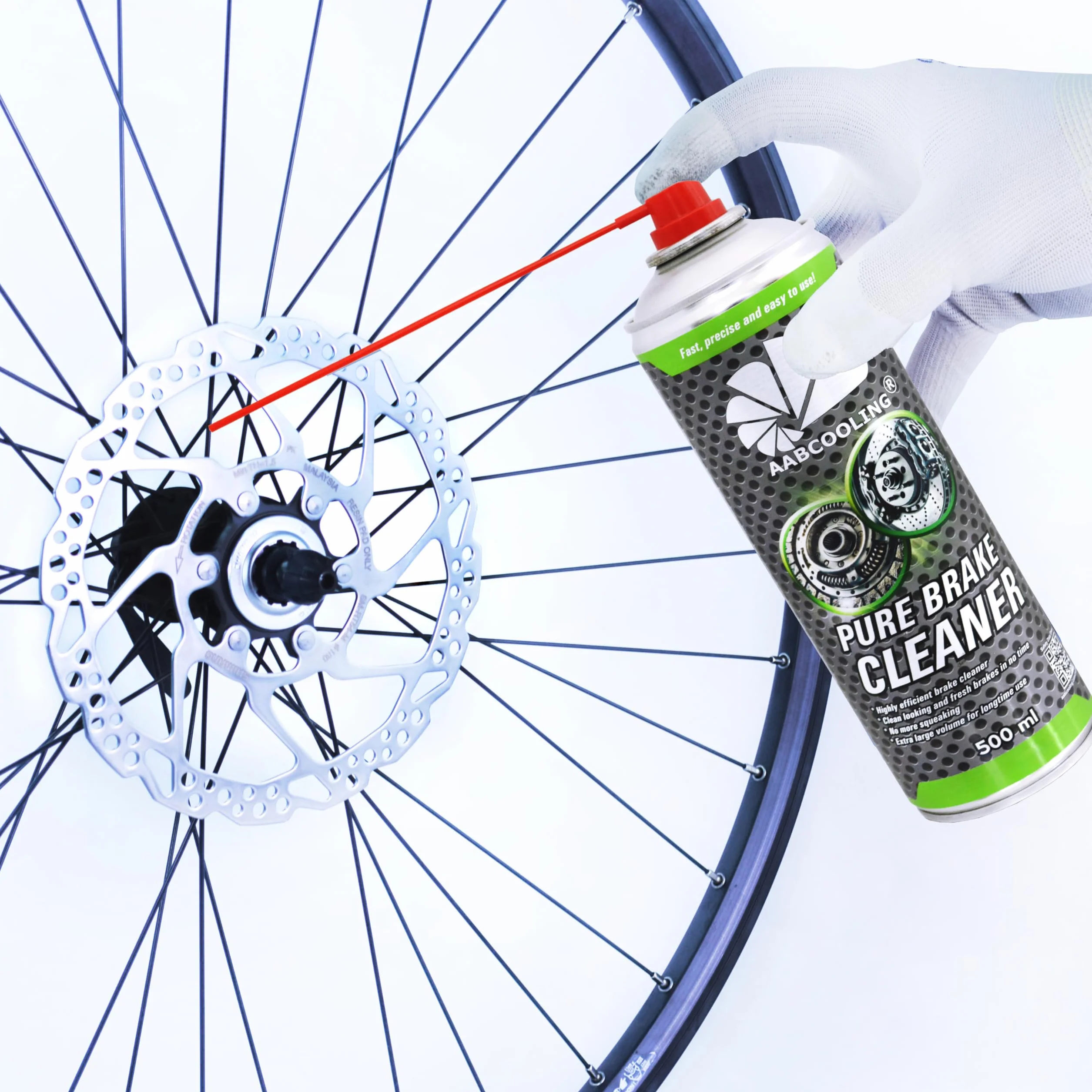 AABCOOLING Limpiador de Frenos para Bici 24x 500 ml Limpia y Desengrasa las Cadena de la Motocicleta, Desengrasar Partes de Frenos, Limpieza platos y piñones, Fácil aplicación, Evaporación rápida