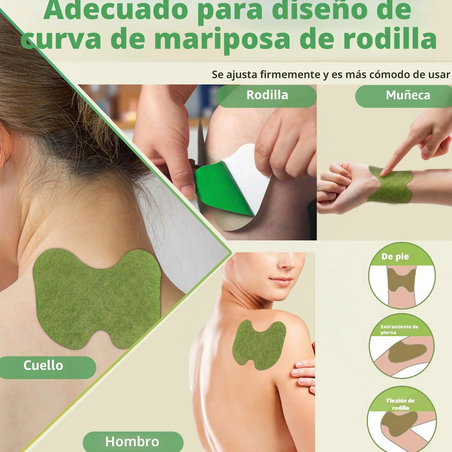 Holilo Parches para Aliviar el Dolor de Rodilla, 40 Parches de Ajenjo para Inflamación