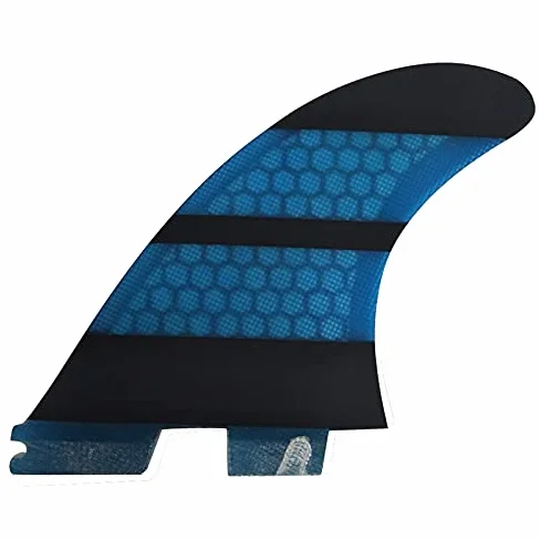 Deportes acuáticos Reemplazo de la aleta de la tabla de surf 3 unids Honeycomb Fibra de carbono Surfboard Rudder Surfing Propeller Aletas de tabla de surf Tablas de surf ( Color : Blue , Size : K2.1 )